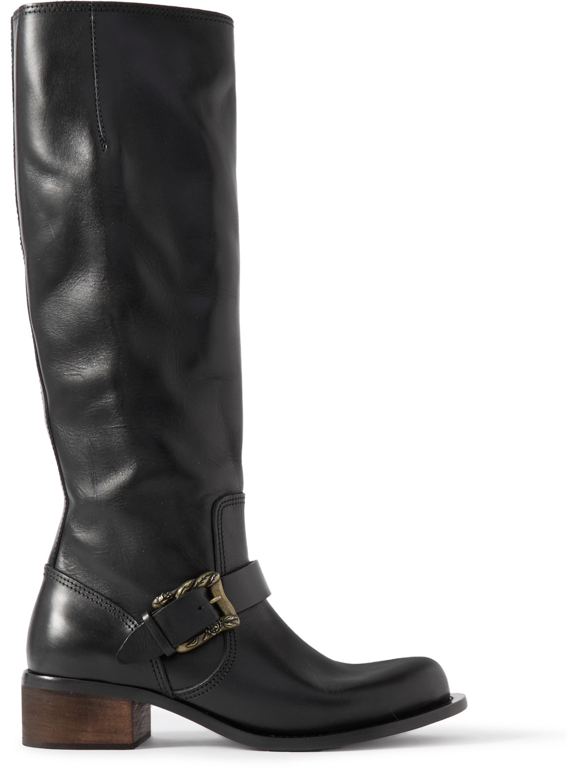 Enfants Riches Deprimes Buckle-embellished Leather Boots In Black