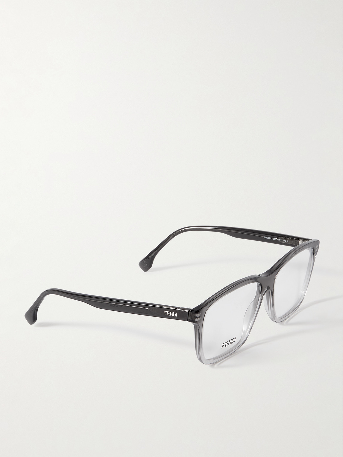 Shop Fendi Fine D-frame Acetate Optical Glasses In Gray