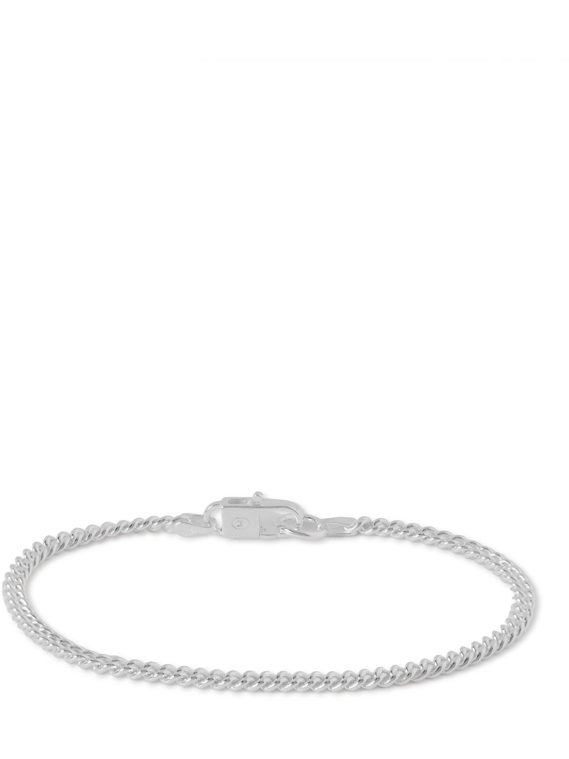 Hatton Labs Round Curb Silver Chain Bracelet