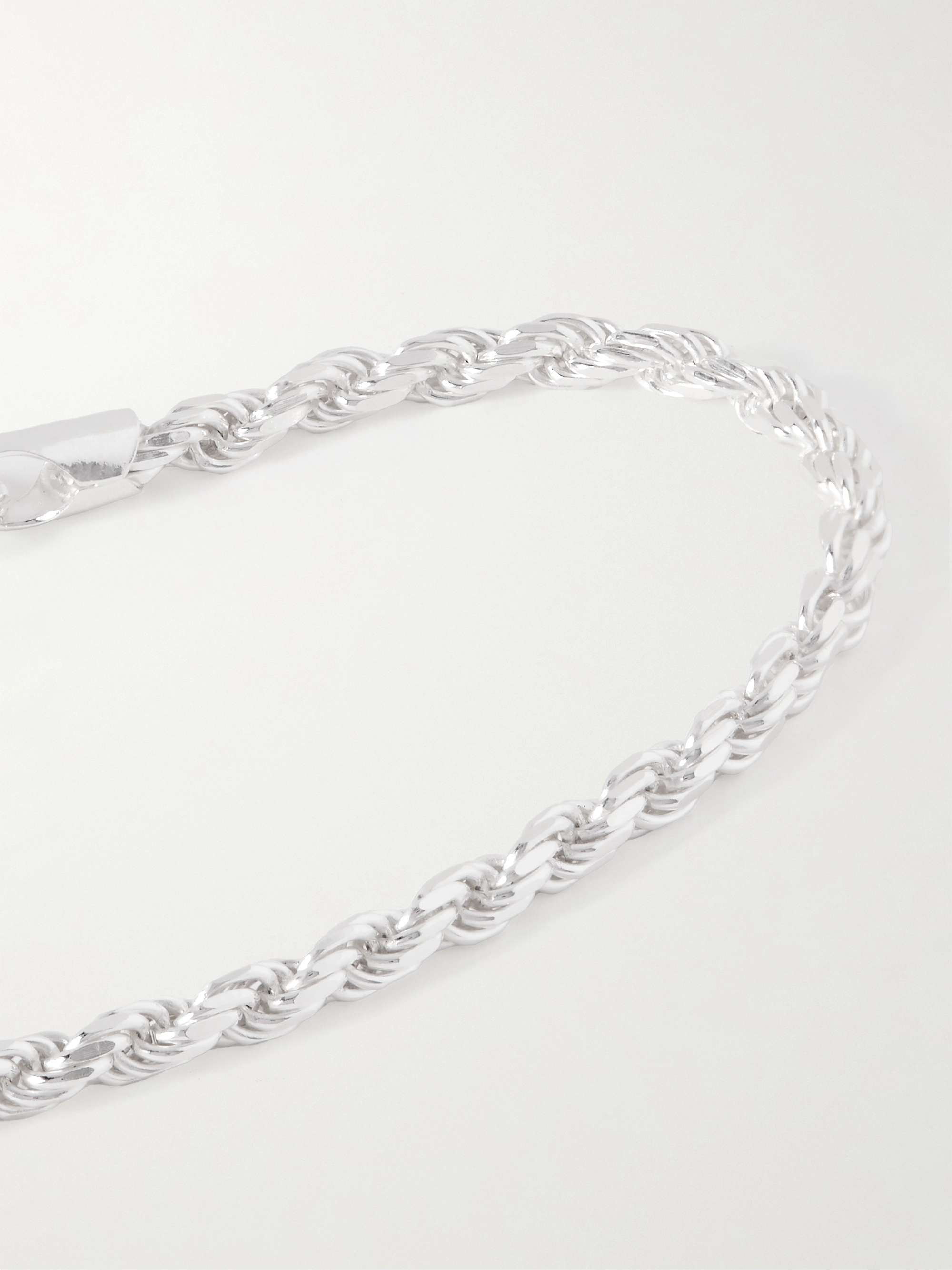 Silver Twisted Rope Silver Chain Bracelet | HATTON LABS | MR Silver Twisted Rope Silver Chain Bracelet | HATTON LABS | MR