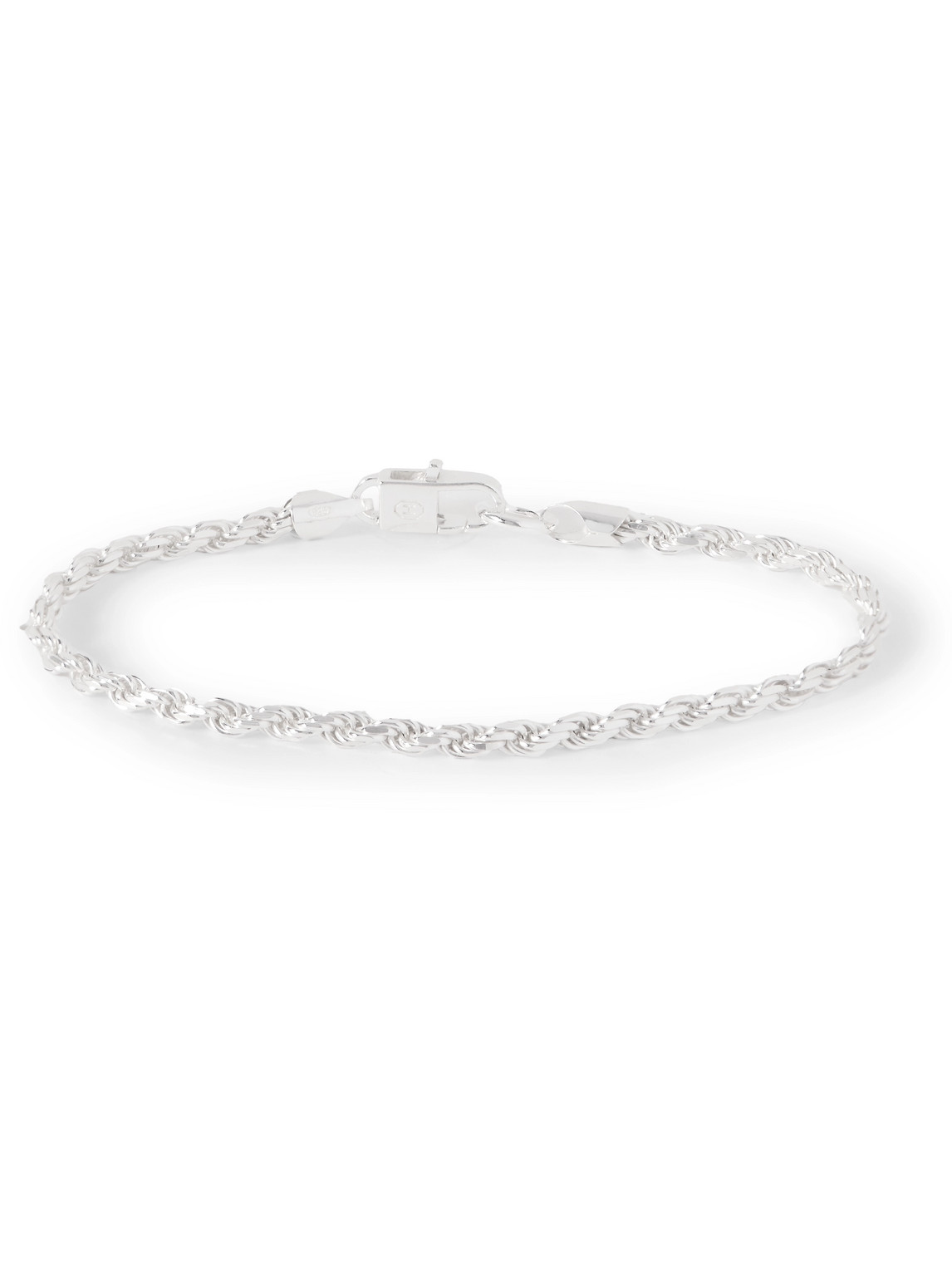 Twisted Rope Silver Chain Bracelet