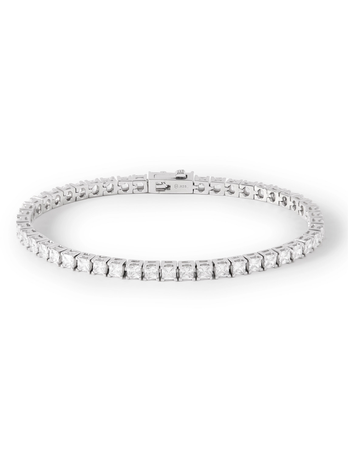 Hatton Labs Silver Cubic Zirconia Tennis Bracelet