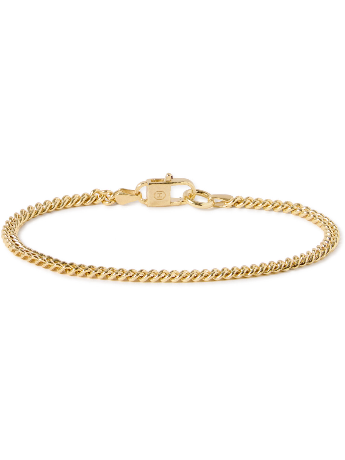 Round Curb Gold Vermeil Chain Bracelet