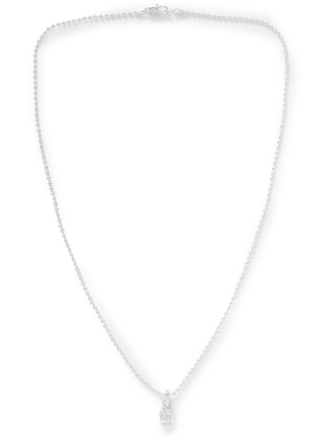 Hatton Labs Hatton Silver Cubic Zirconia Necklace In Metallic