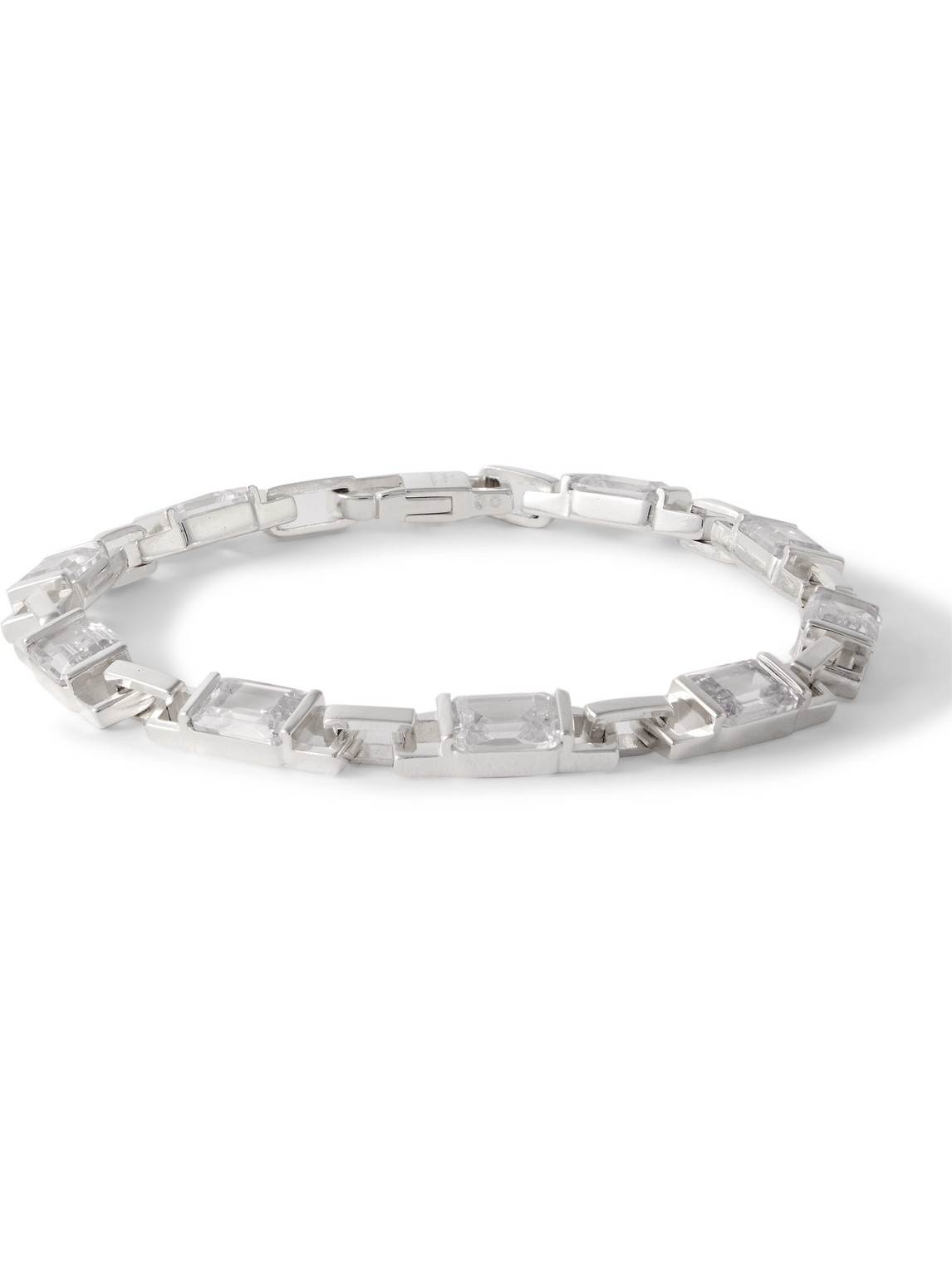 Hatton Labs Uncuffed Silver Cubic Zirconia Bracelet