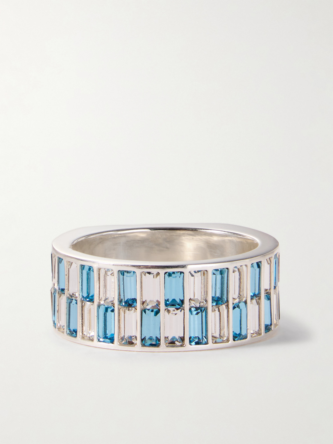 HATTON LABS MIRAGE SILVER CUBIC ZIRCONIA RING
