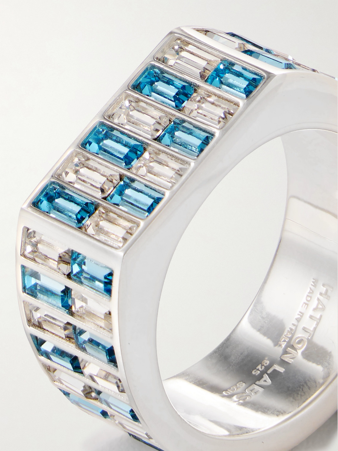 HATTON LABS MIRAGE SILVER CUBIC ZIRCONIA RING