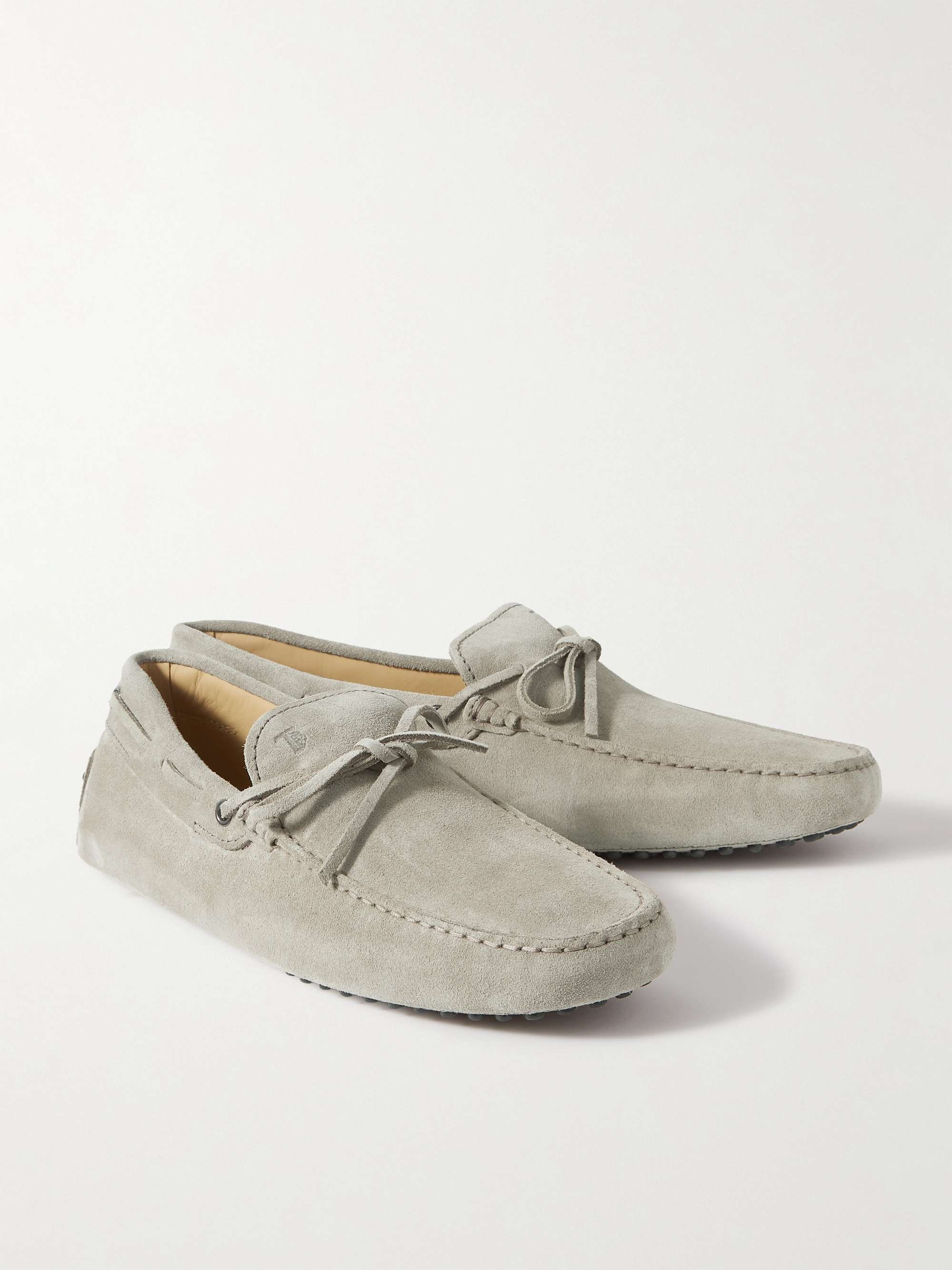 TOD'S 고미노 스웨이드 드라이빙 슈즈