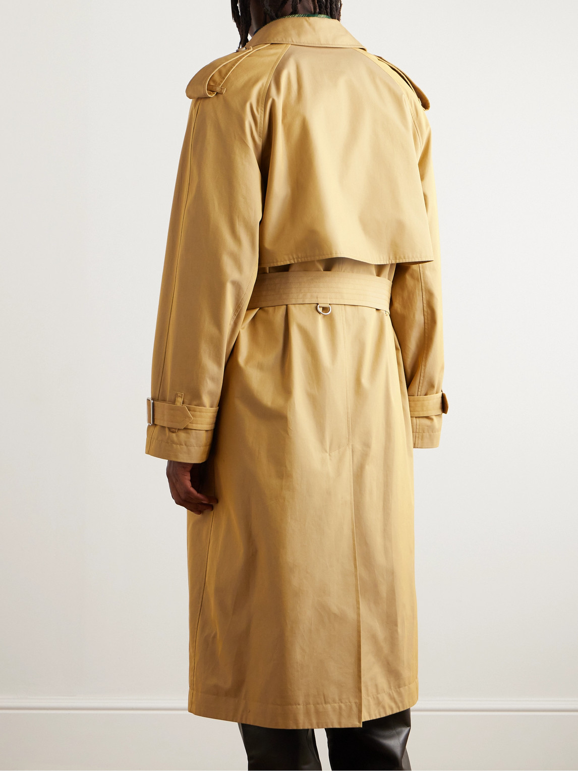 Shop Burberry Iridescent Cotton-gabardine Trench Coat In Brown