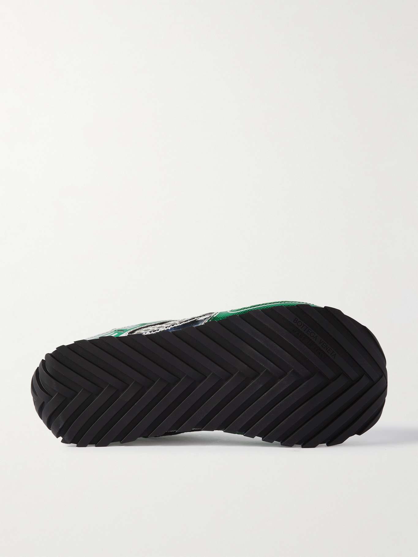BOTTEGA VENETA Orbit Metallic Rubber and Mesh Sneakers for Men | MR PORTER