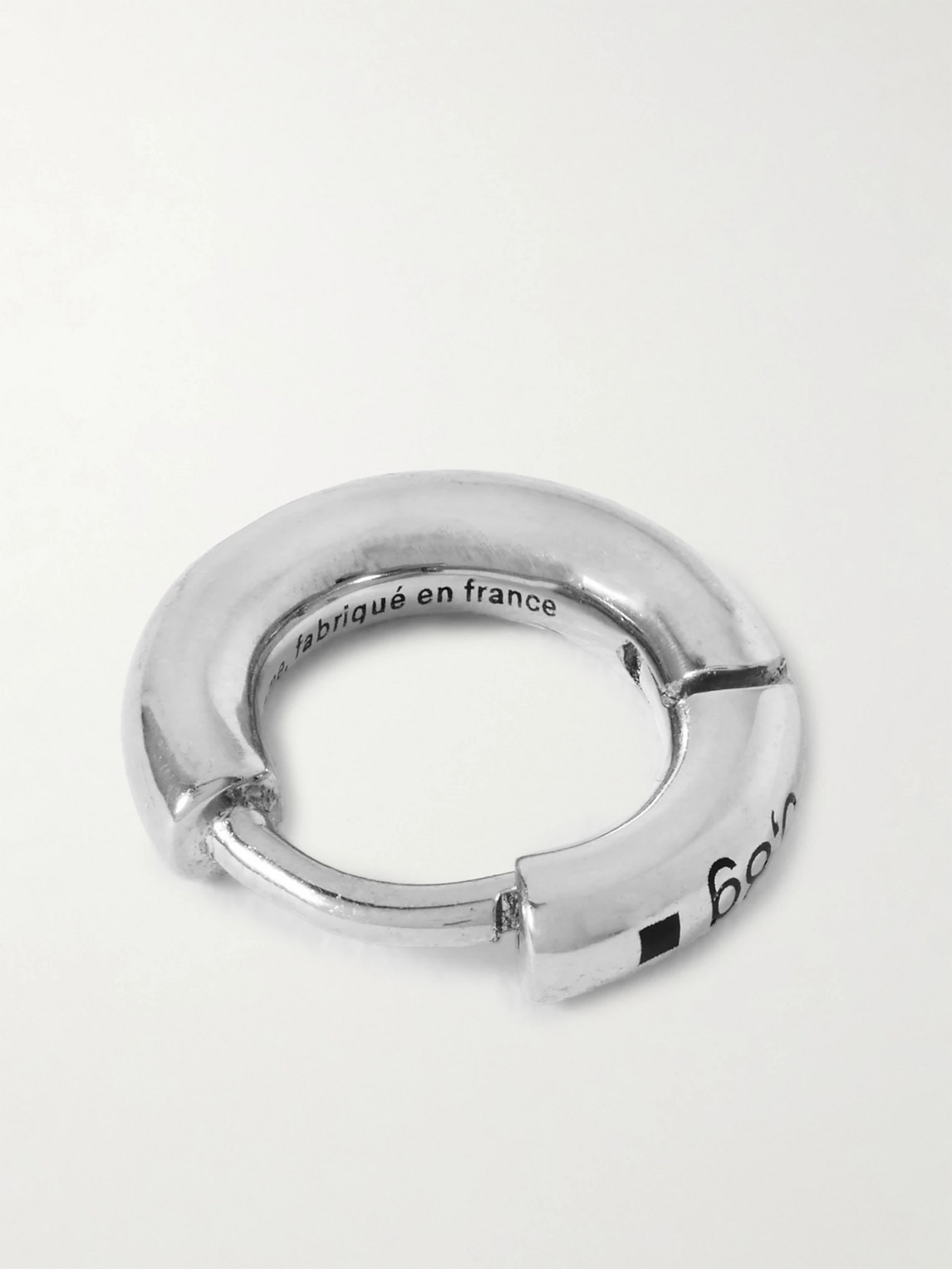 Le Gramme 0.4g Recycled Sterling Silver Single Hoop Earring In Silver
