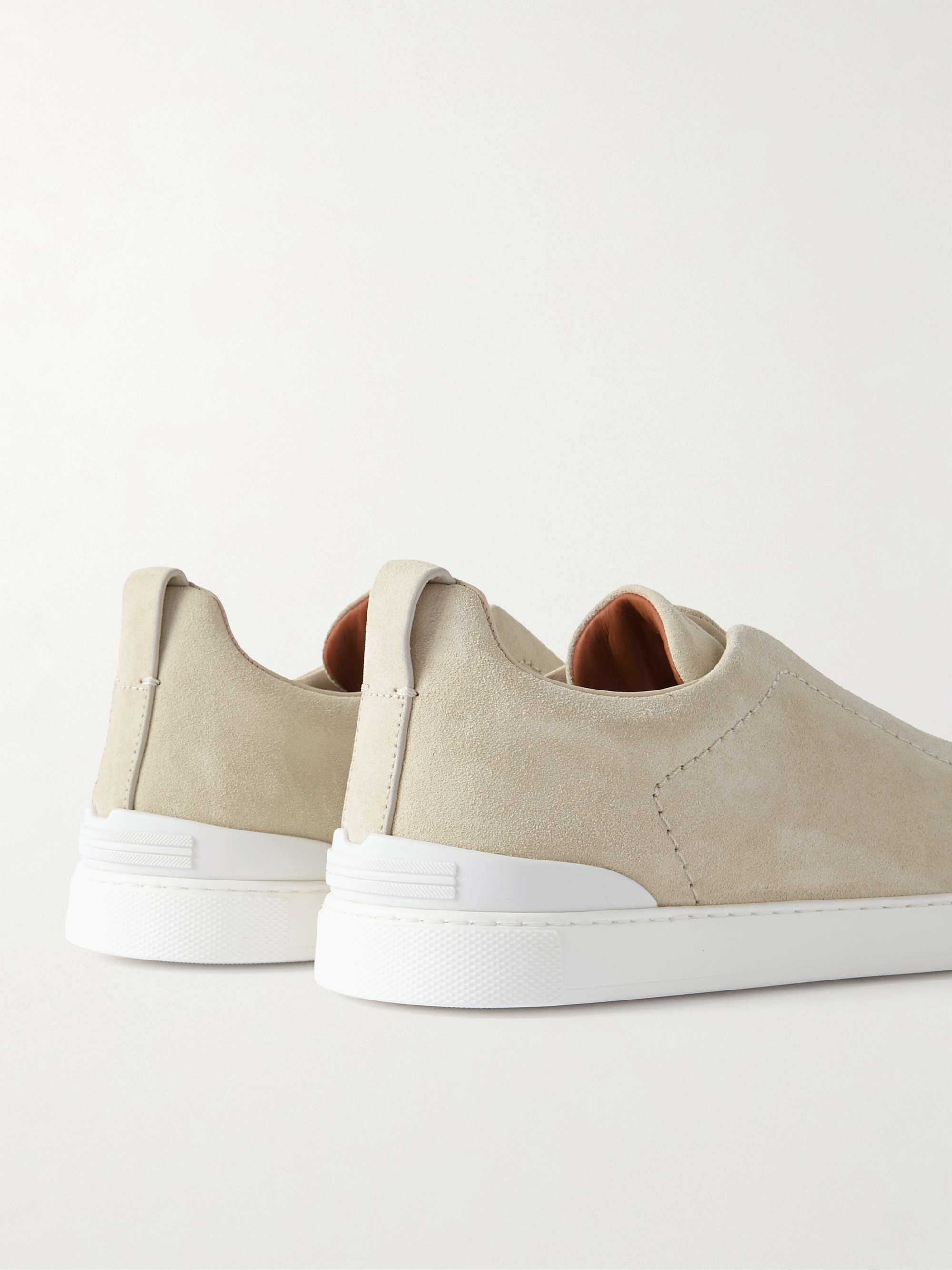 ZEGNA Triple Stitch Suede Sneakers