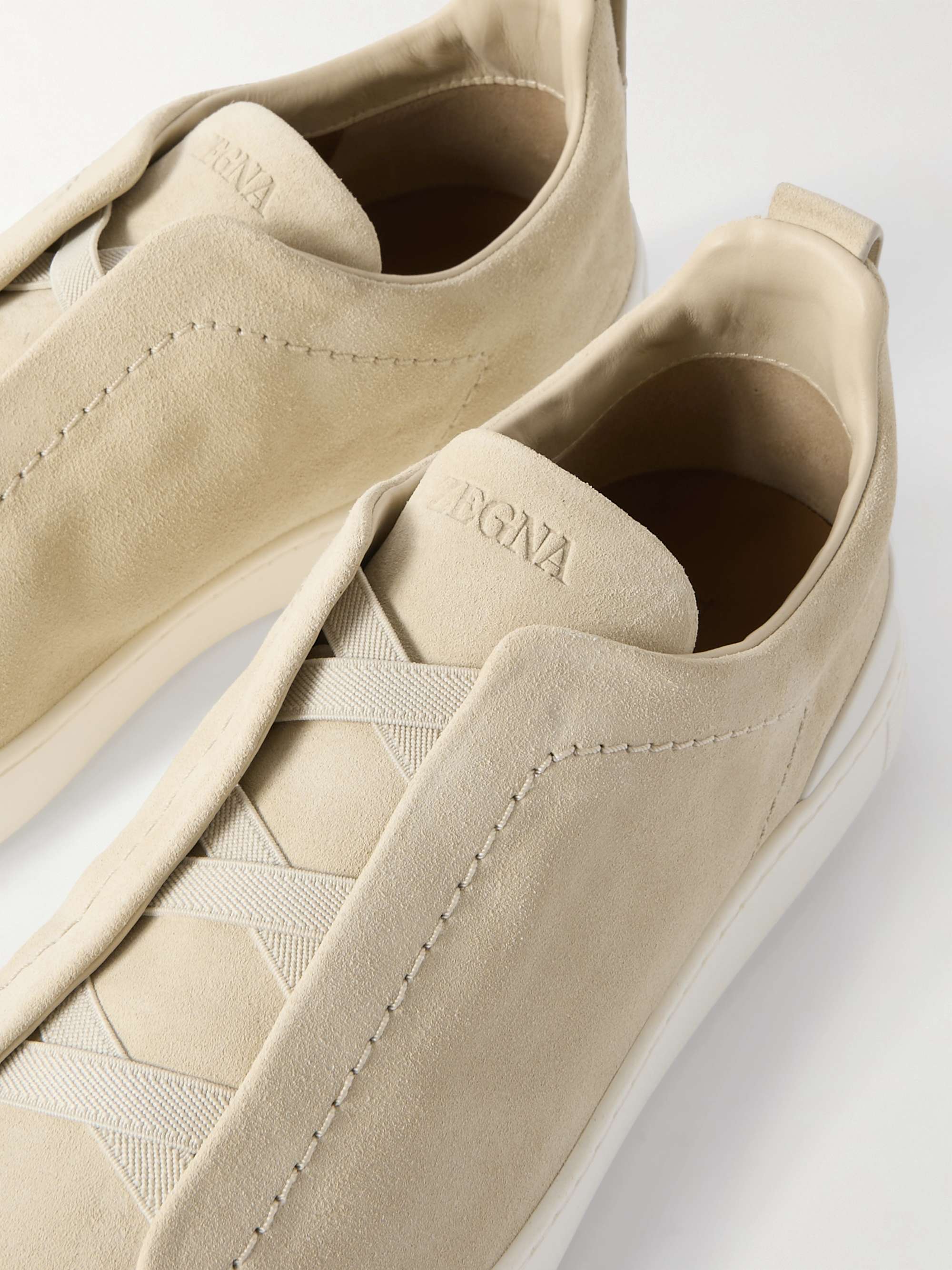 ZEGNA Triple Stitch Suede Sneakers