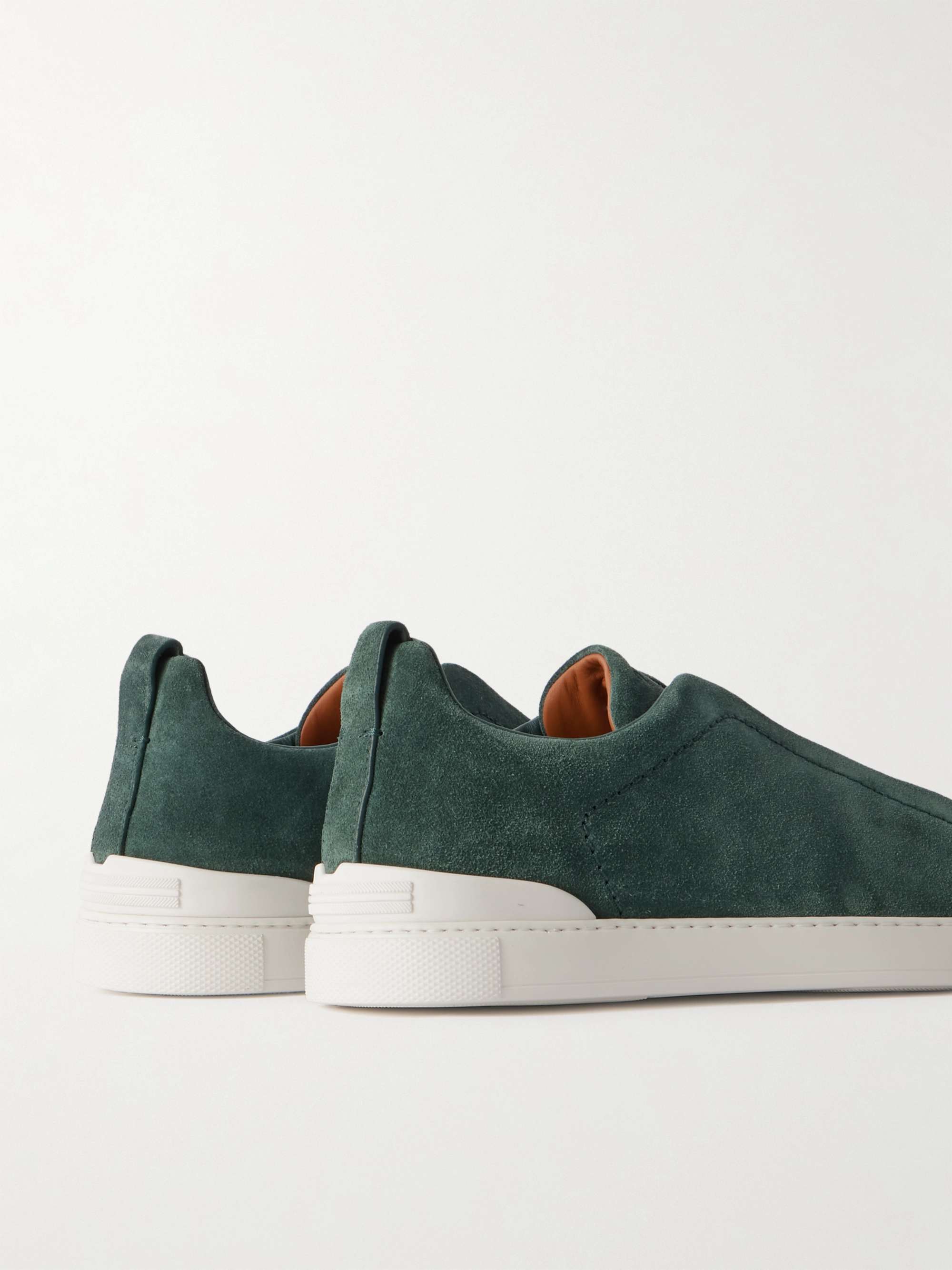 ZEGNA Triple Stitch Suede Sneakers