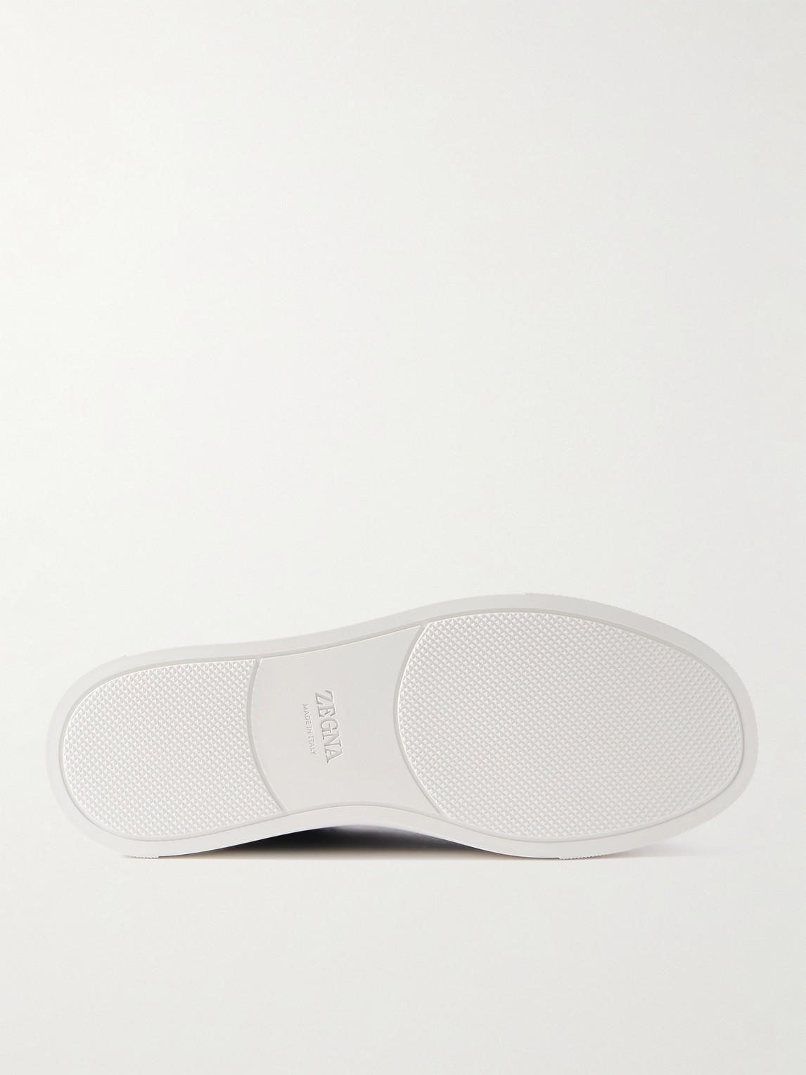 Zegna Triple Stitch™ Leather-trimmed Wool Slip-on Sneakers In Gray