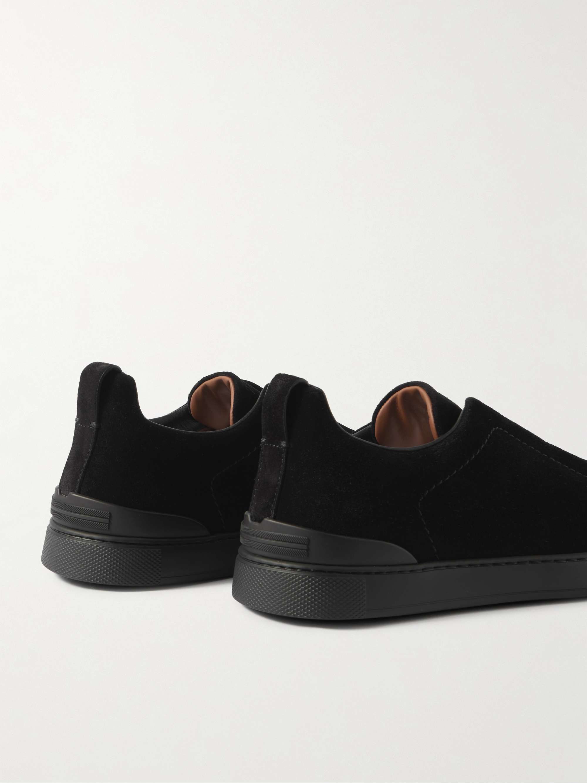 ZEGNA Triple Stitch Suede Sneakers