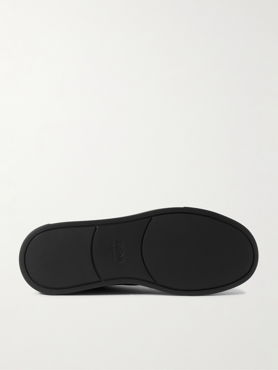 Zegna Triple Stitch™ Suede Slip-on Sneakers In Black