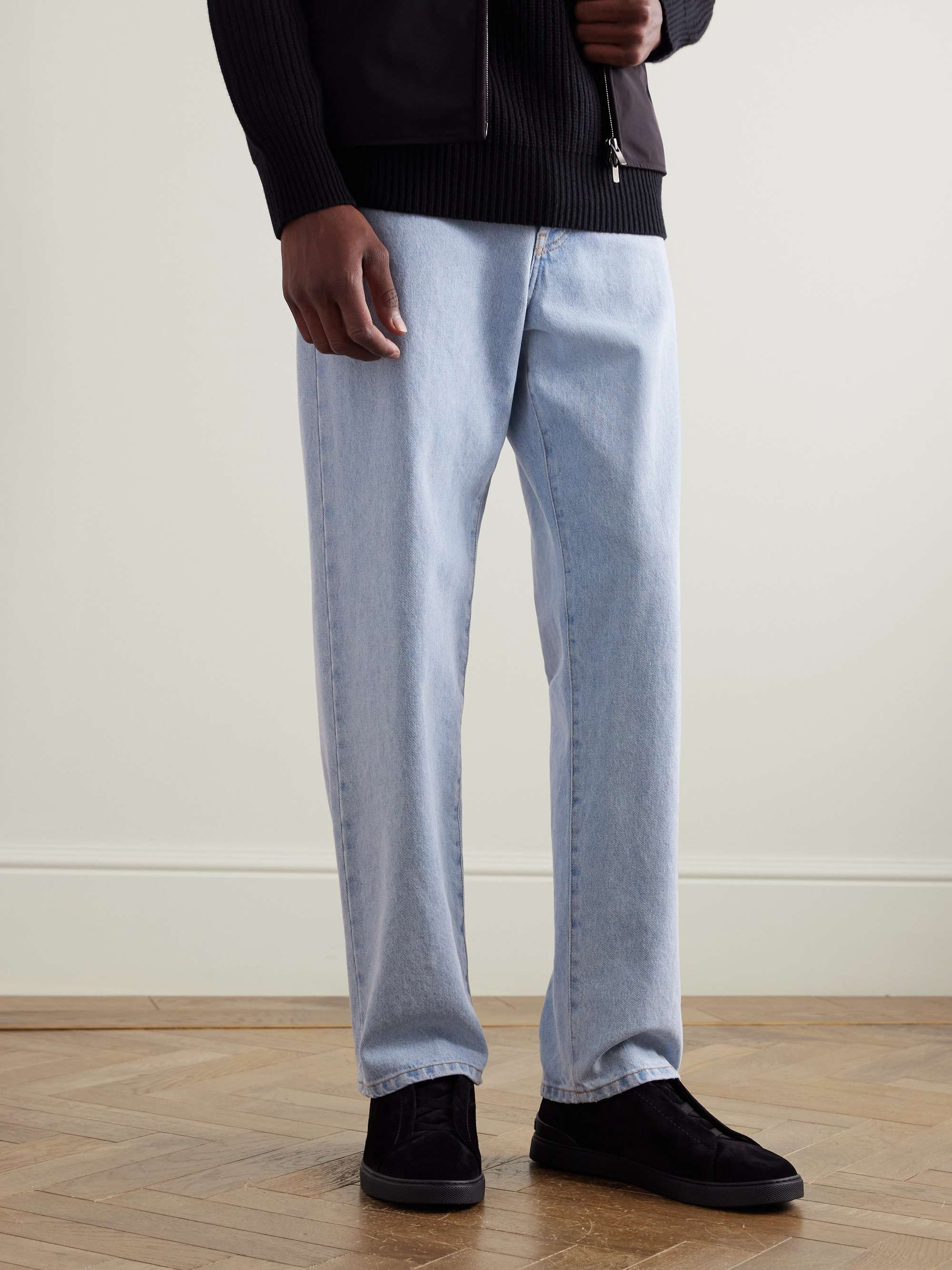 ZEGNA Triple Stitch Suede Sneakers