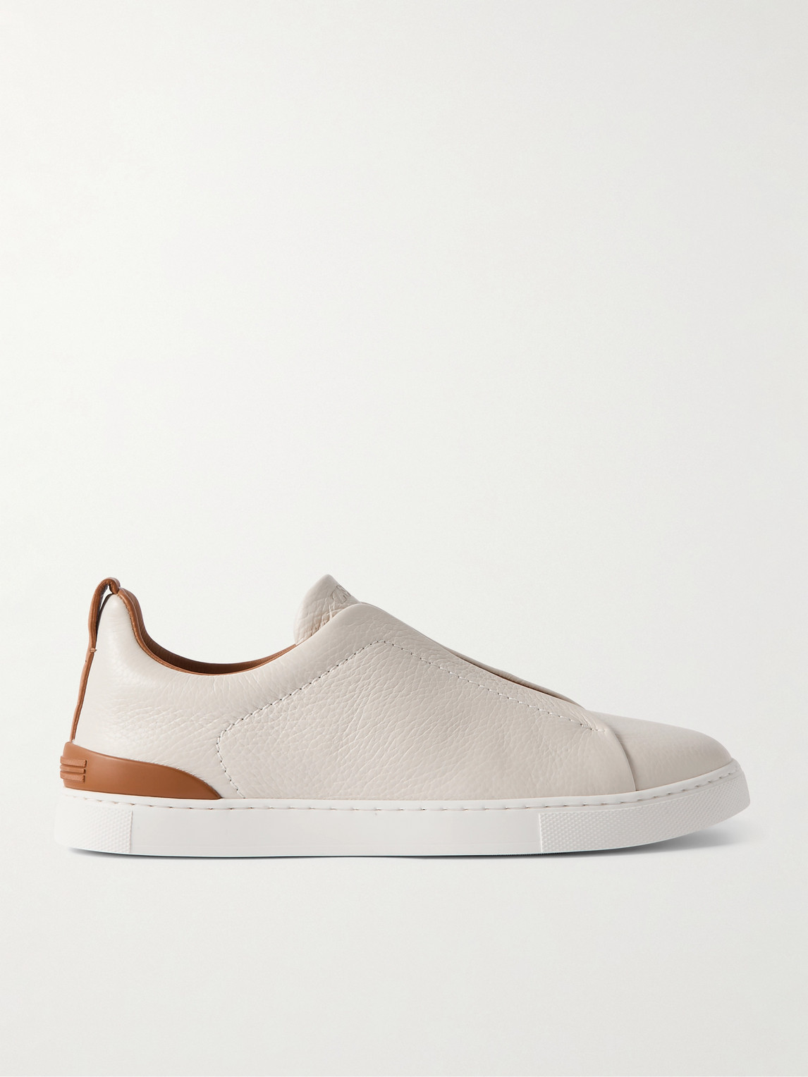 Zegna Triple Stitch™ Full-Grain Leather Slip-On Sneakers - Men