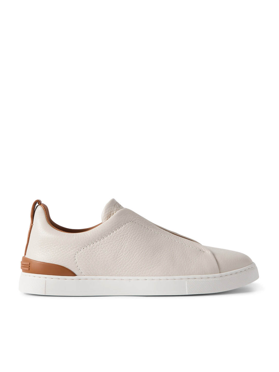 Zegna Leather Sneakers In White