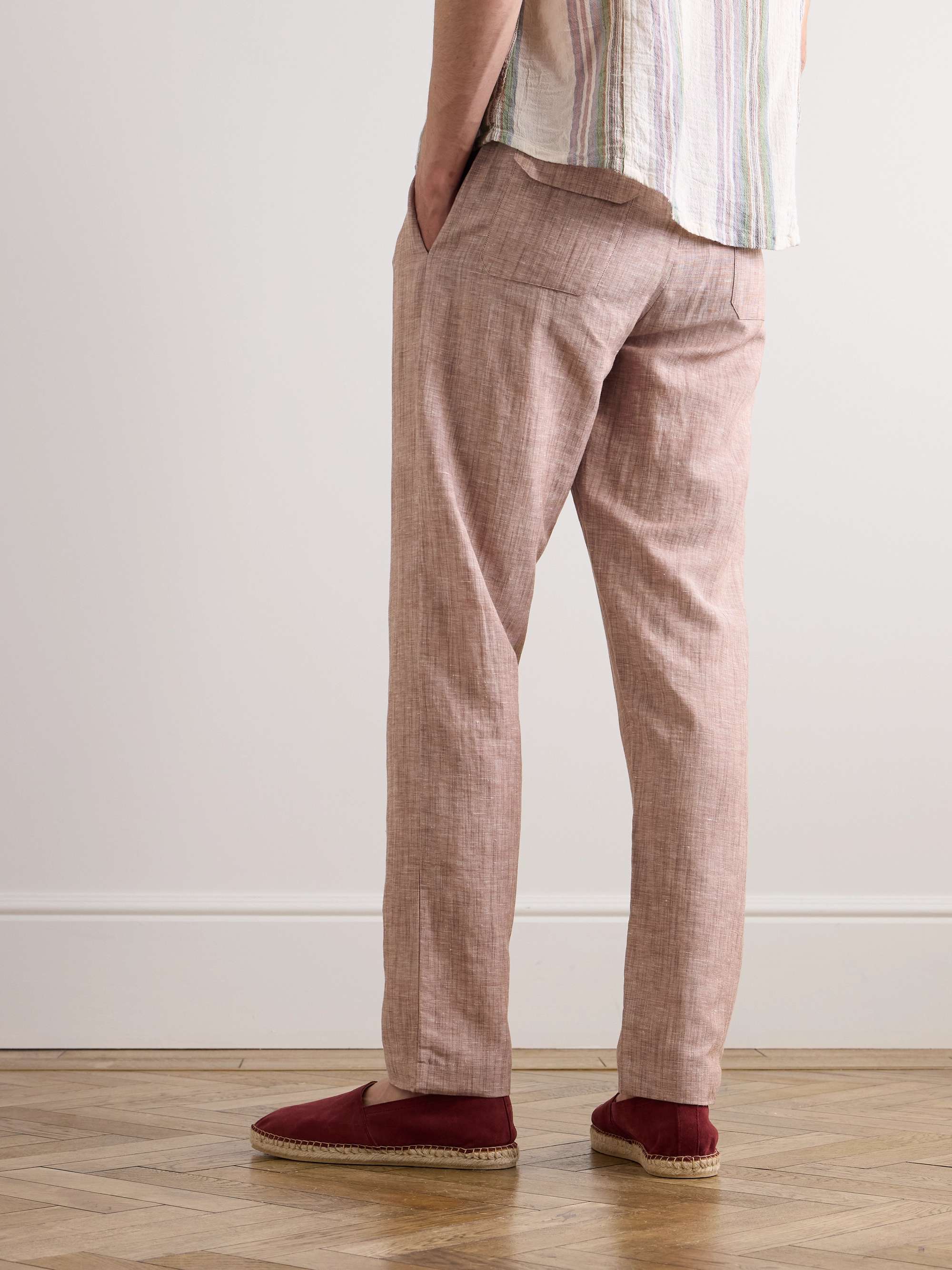 ZIMMERLI Linen and Cotton-Blend Drawstring Trousers