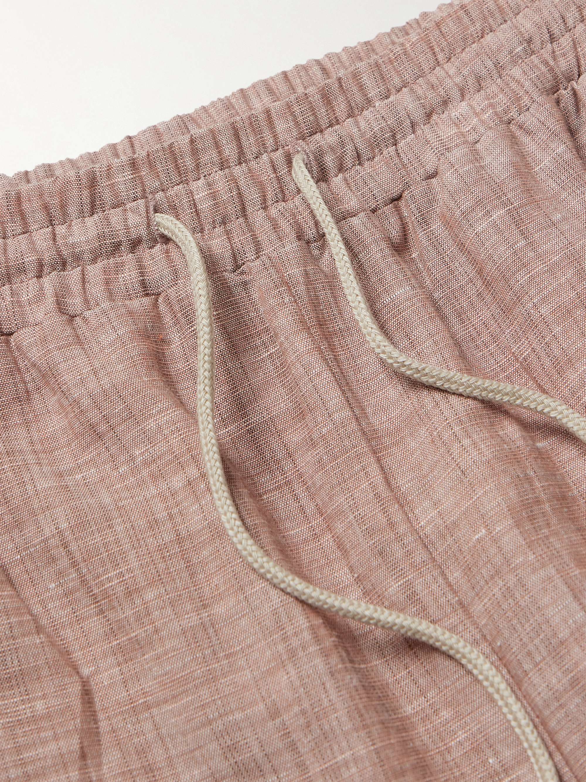 ZIMMERLI Linen and Cotton-Blend Drawstring Trousers