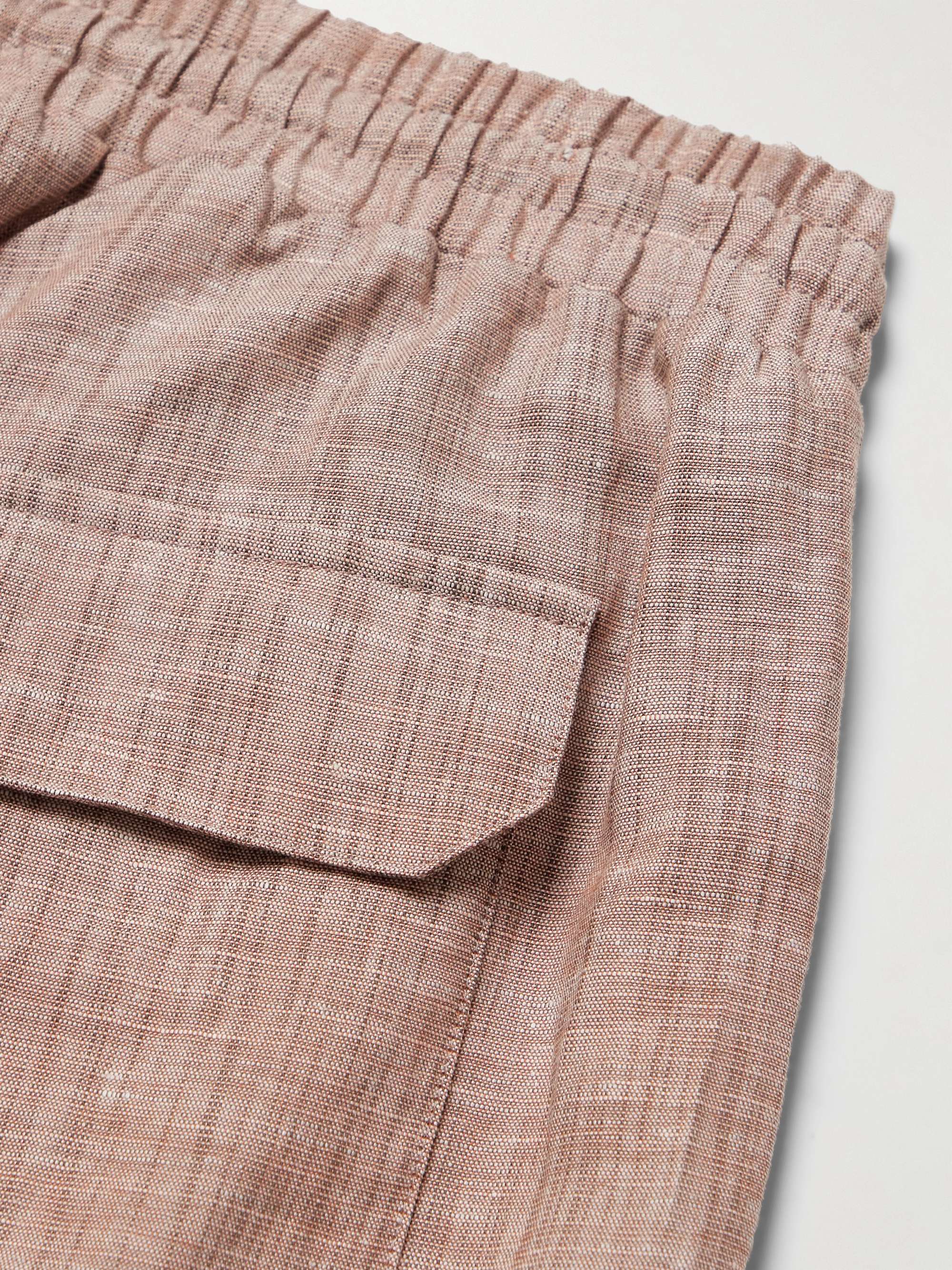ZIMMERLI Linen and Cotton-Blend Drawstring Trousers
