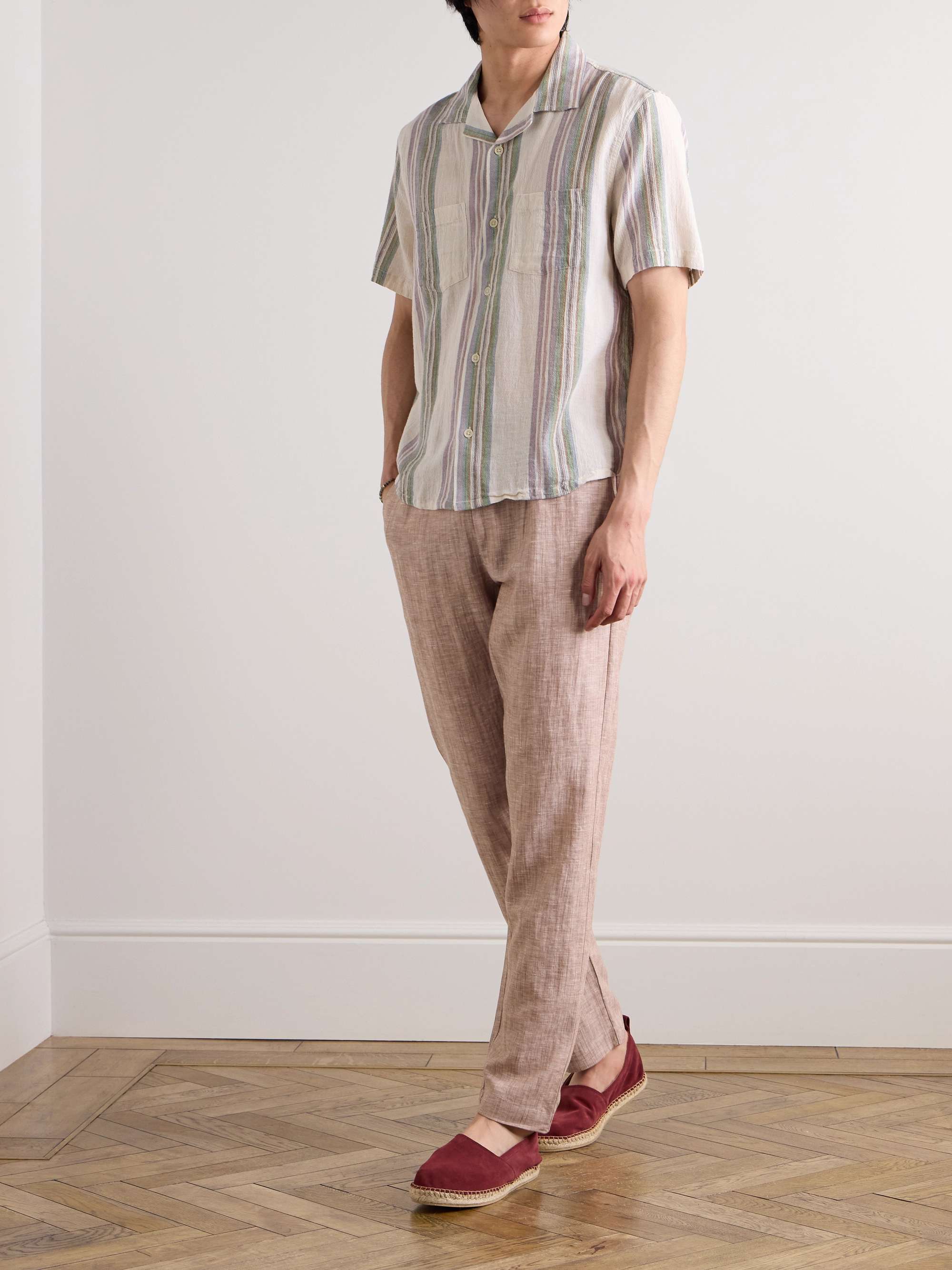ZIMMERLI Linen and Cotton-Blend Drawstring Trousers