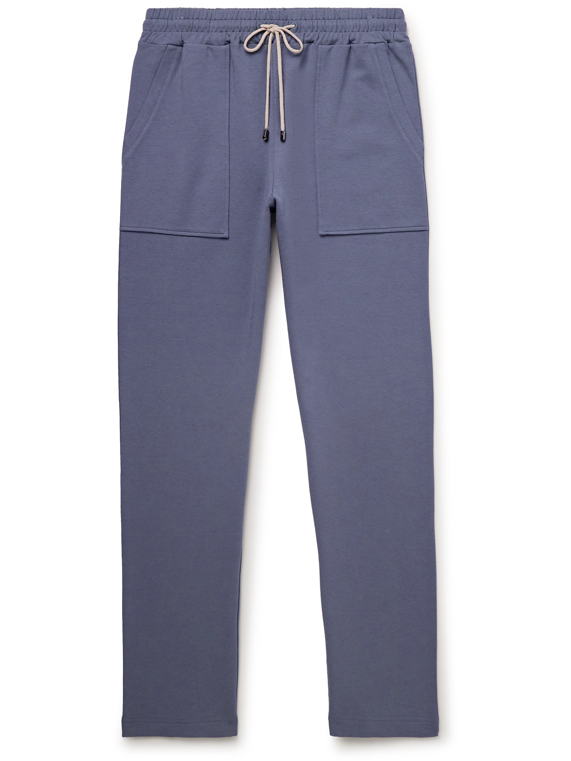 Zimmerli Straight-leg Stretch Modal And Cotton-blend Jersey Sweatpants In Blue