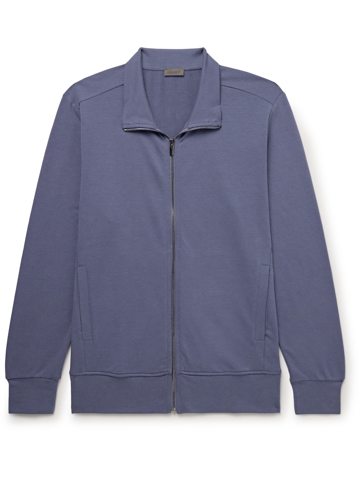Zimmerli Stretch Modal And Cotton-blend Jersey Track Jacket In Blue