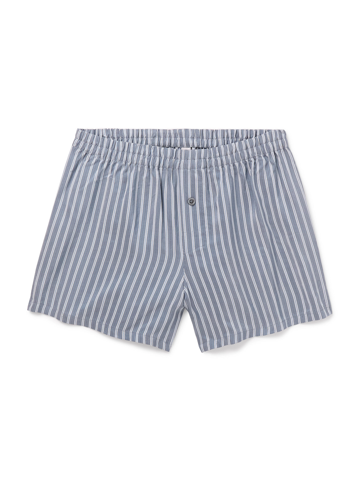 Zimmerli Striped Voile Boxer Shorts In Blue