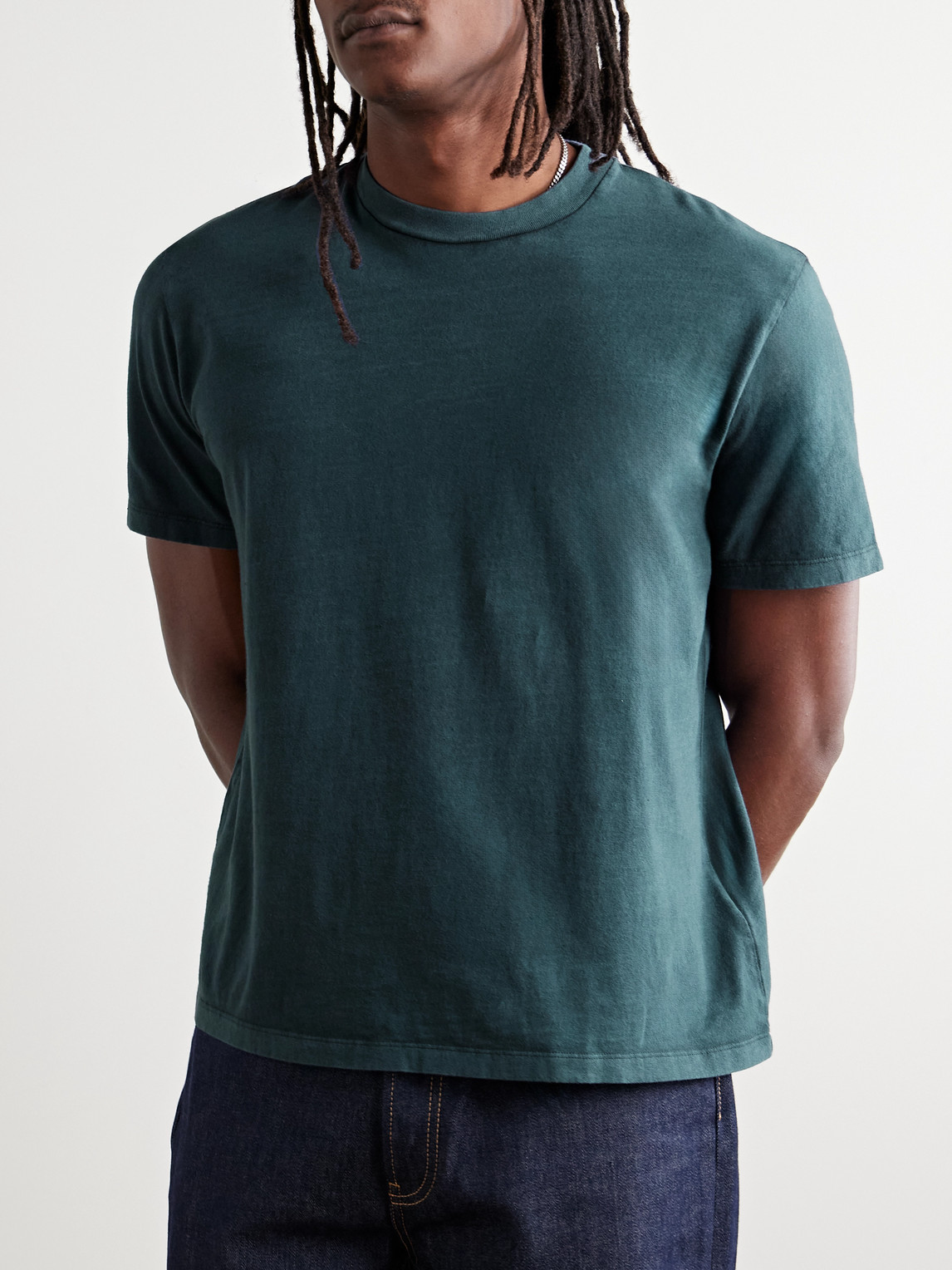 Our Legacy Box Cotton-jersey T-shirt In Blue