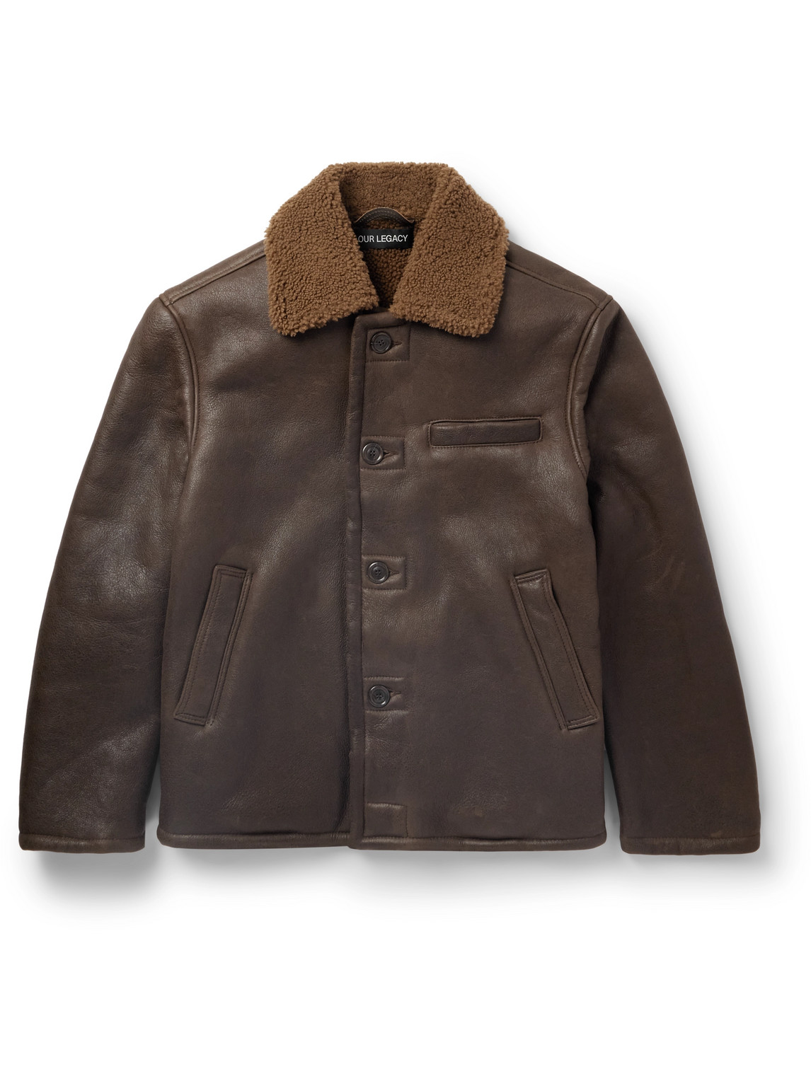 Our Legacy Brown Alaska Shearling Jacket In Brown