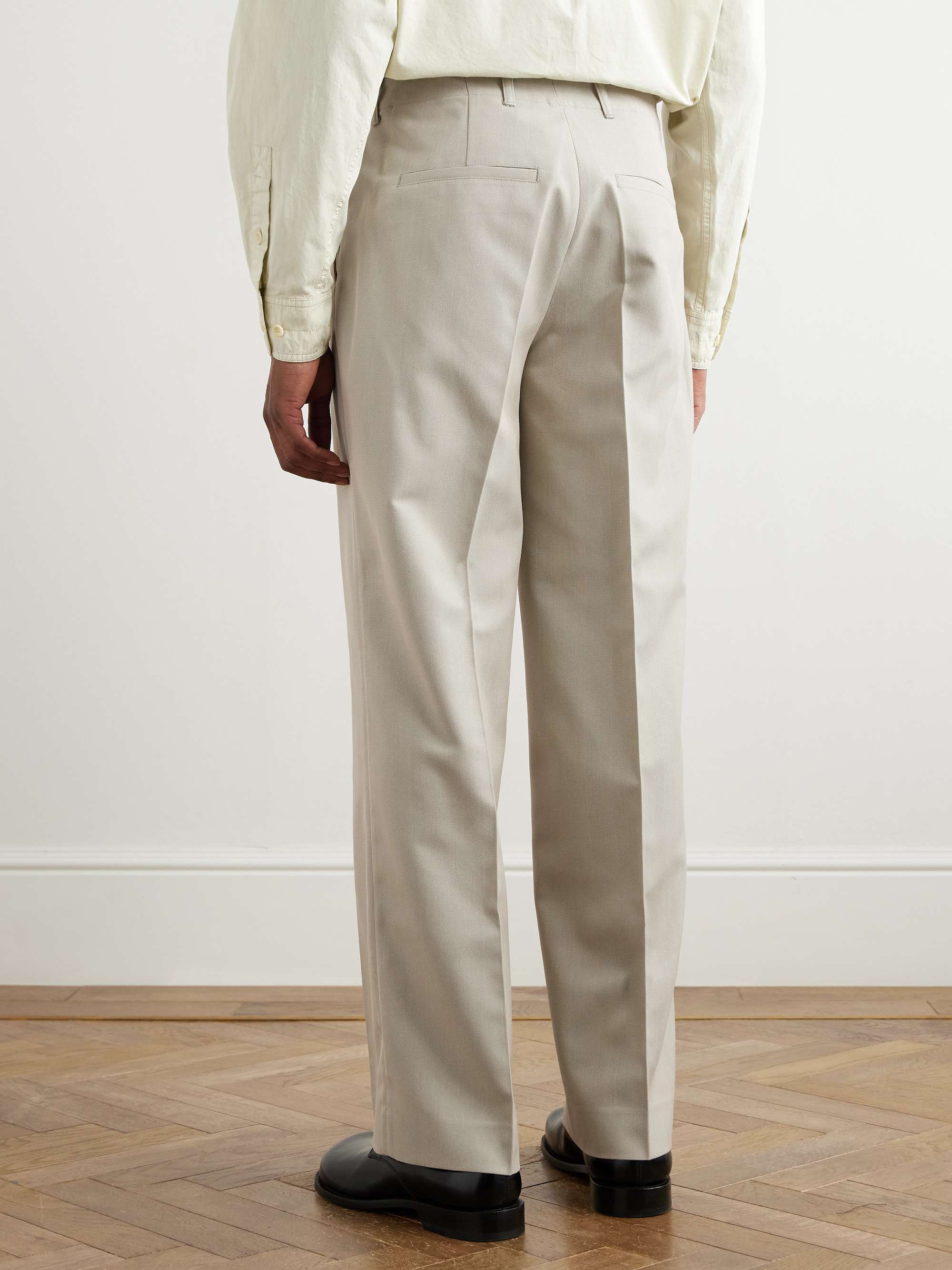 OUR LEGACY Borrowed Straight-Leg Pleated Woven Chinos for