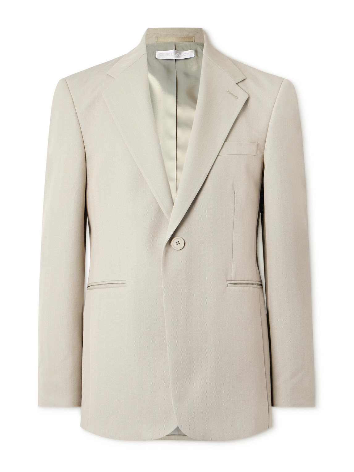 Our Legacy Shinjuku Striped Grain De Poudre Blazer In Neutrals
