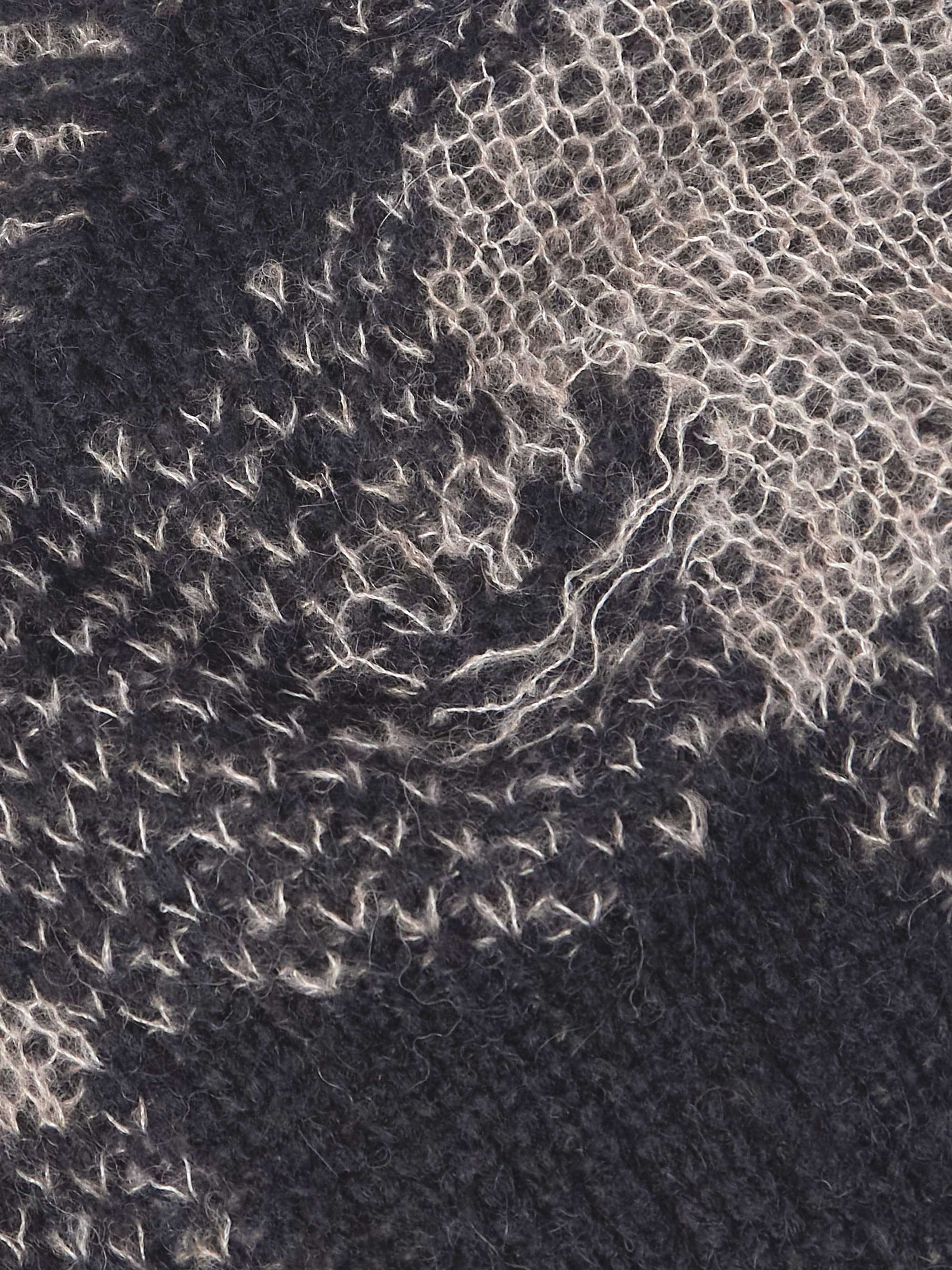 OUR LEGACY Sonar Distressed Checked Open-Knit Sweater for OUR LEGACY Sonar Distressed Checked Open-Knit Sweater for