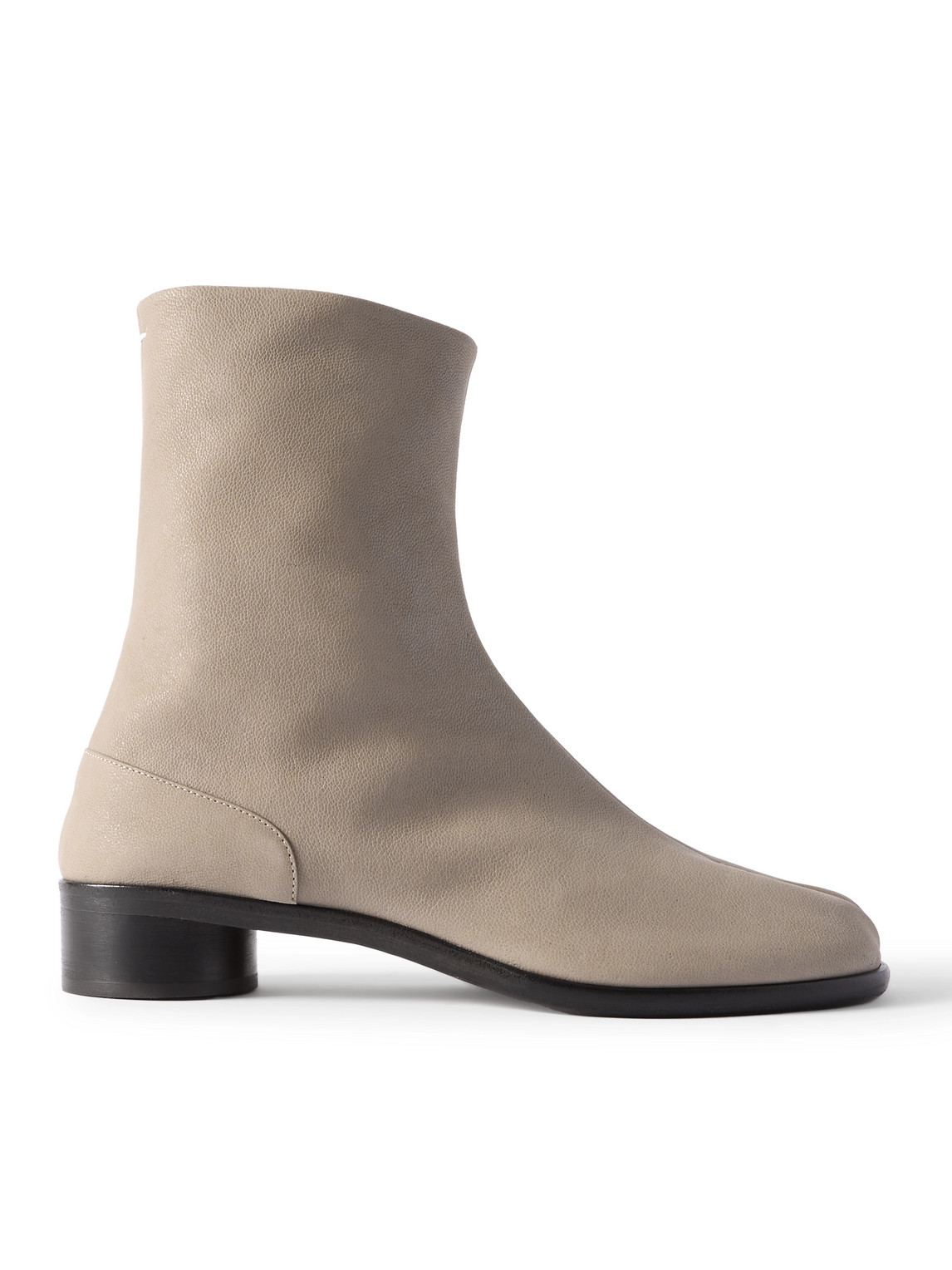 Maison Margiela - Tabi Split-Toe Textured-Leather Ankle Boots - Men - Neutrals - EU 41