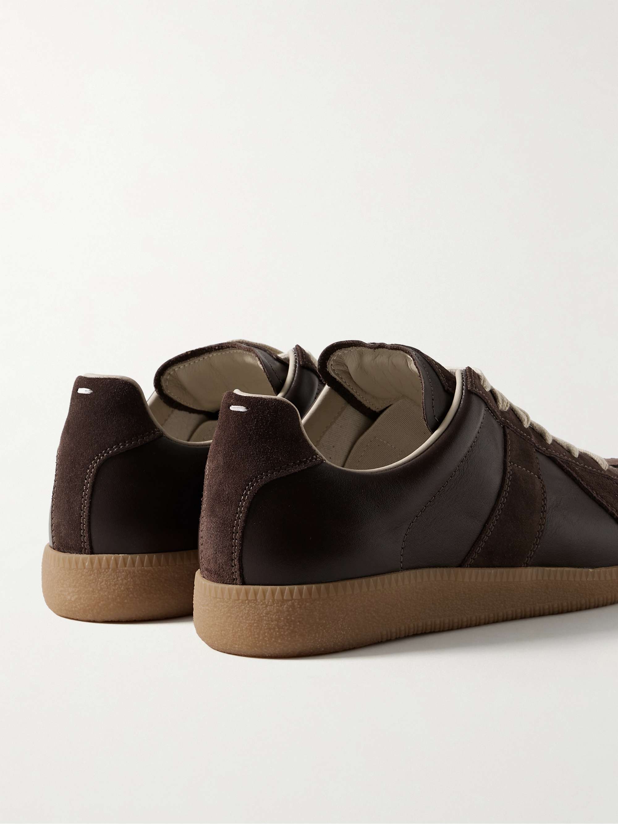 MAISON MARGIELA Replica Leather and Suede Sneakers