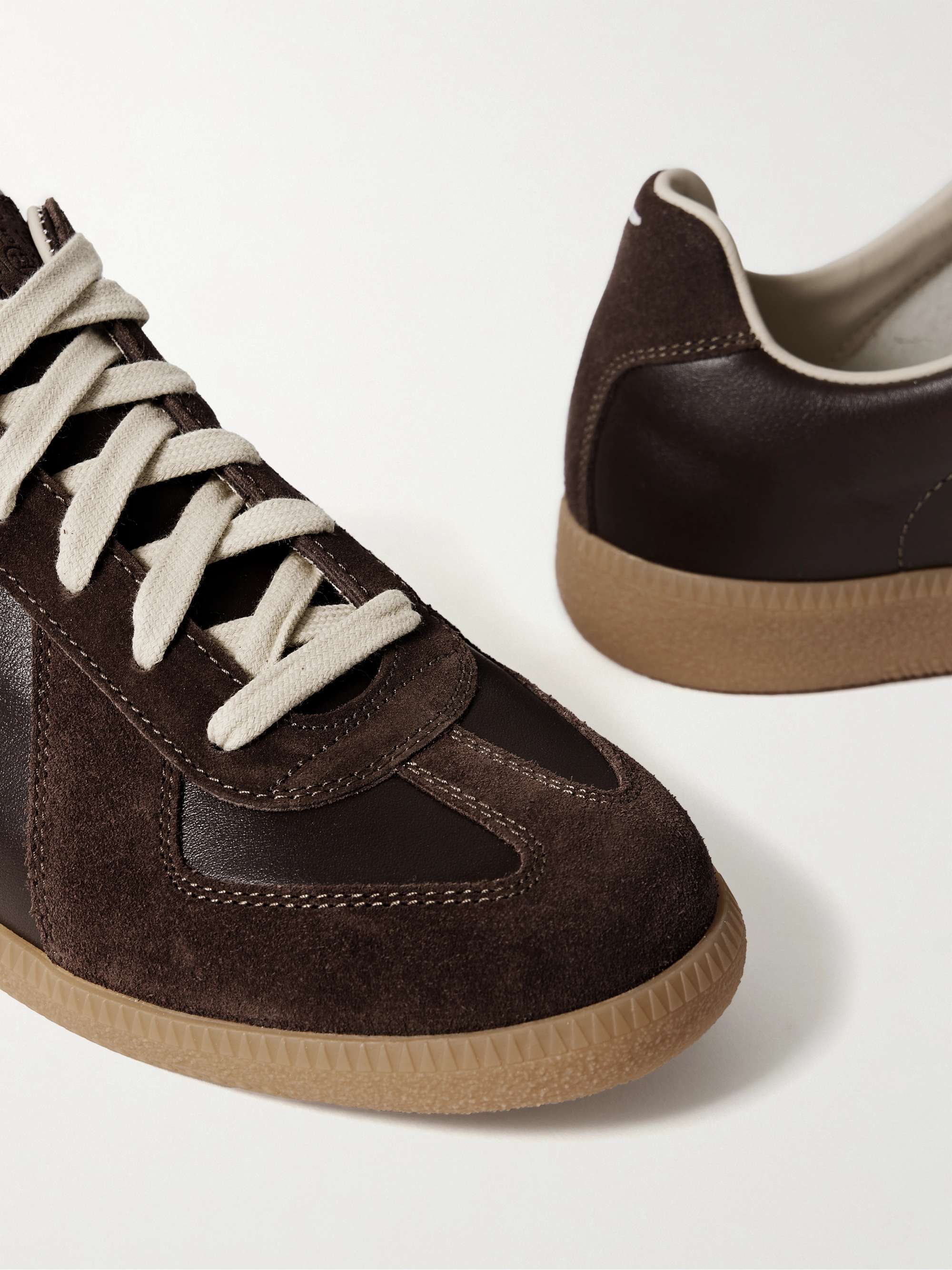 MAISON MARGIELA Replica Leather and Suede Sneakers
