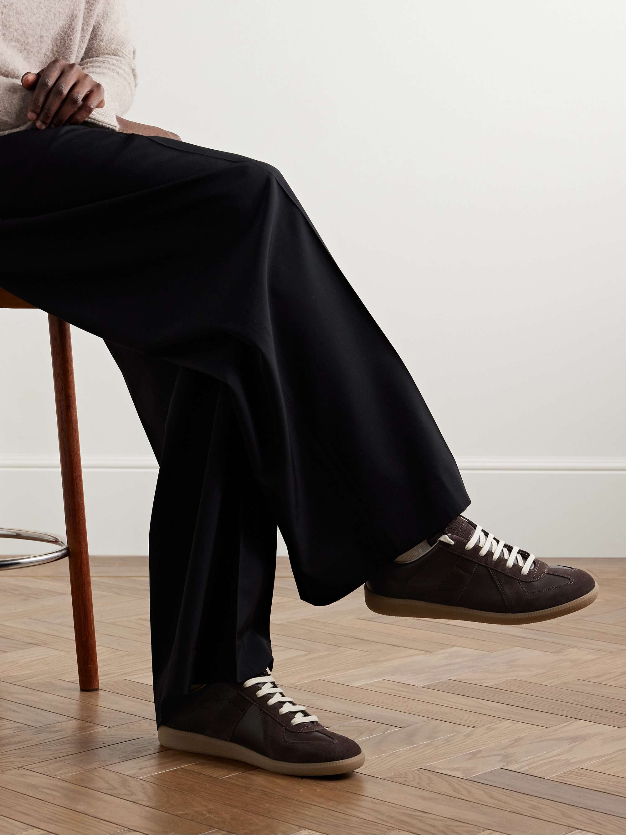 MAISON MARGIELA Replica Leather and Suede Sneakers