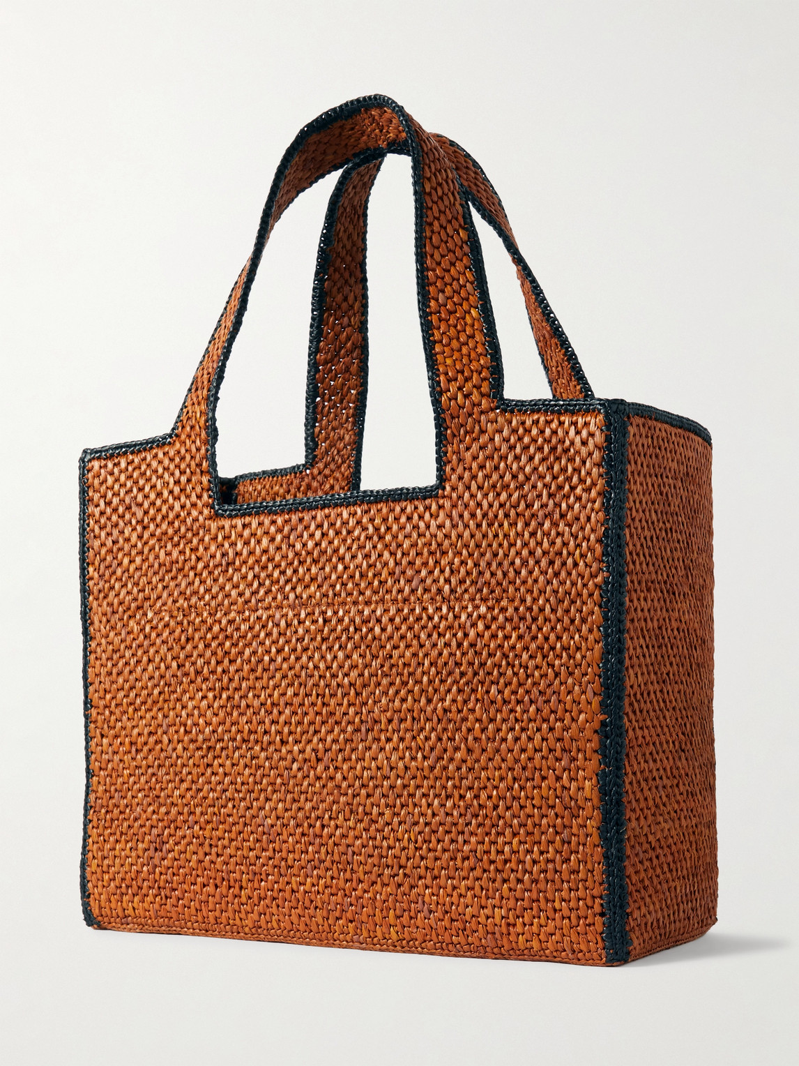 Shop Loewe Paula's Ibiza Logo-embroidered Raffia Tote Bag In Brown