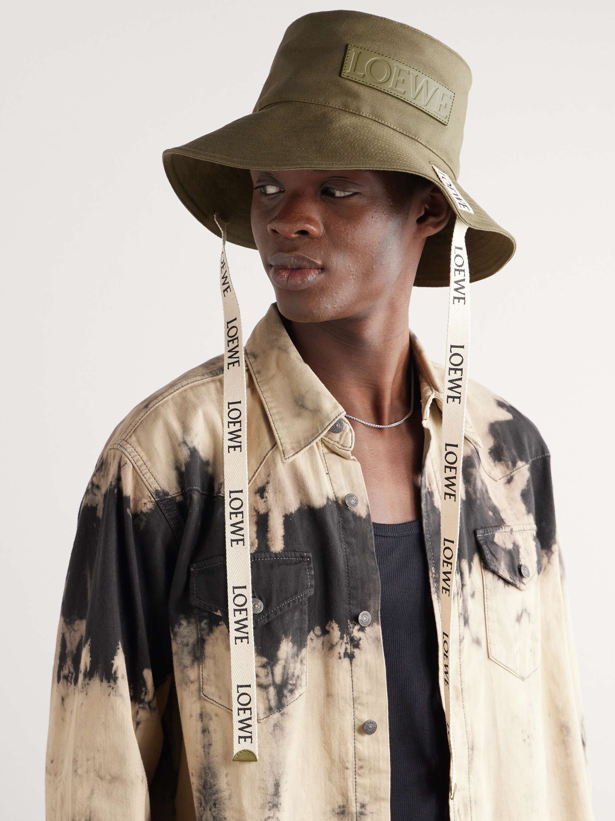 Paula s Ibiza Logo Appliqued Canvas Bucket Hat