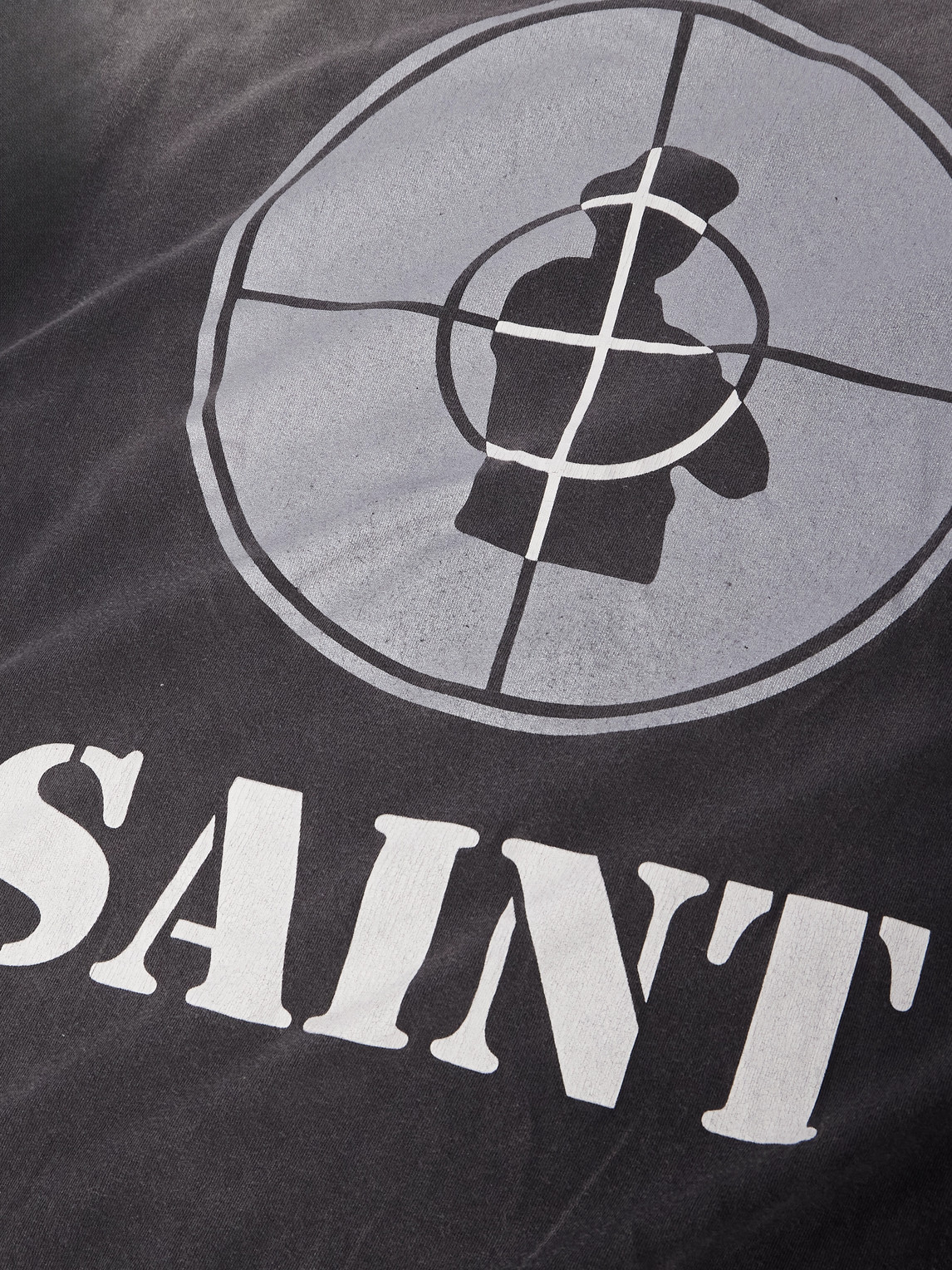 Saint Mxxxxxx Saint Enemy Short Sleeves T-shirt In Gray