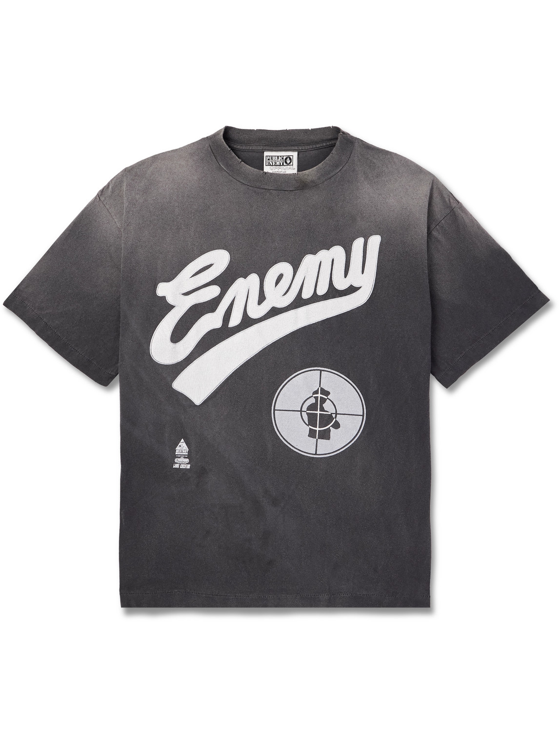 Saint Mxxxxxx Saint Enemy Short Sleeves T-shirt In Gray