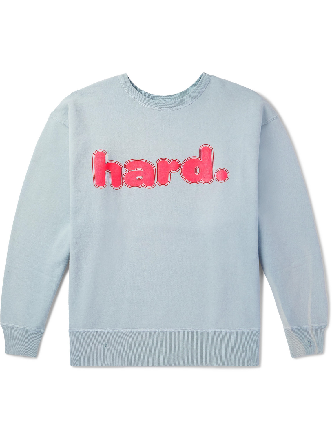 Distressed Printed Cotton-Jersey Sweatshirt