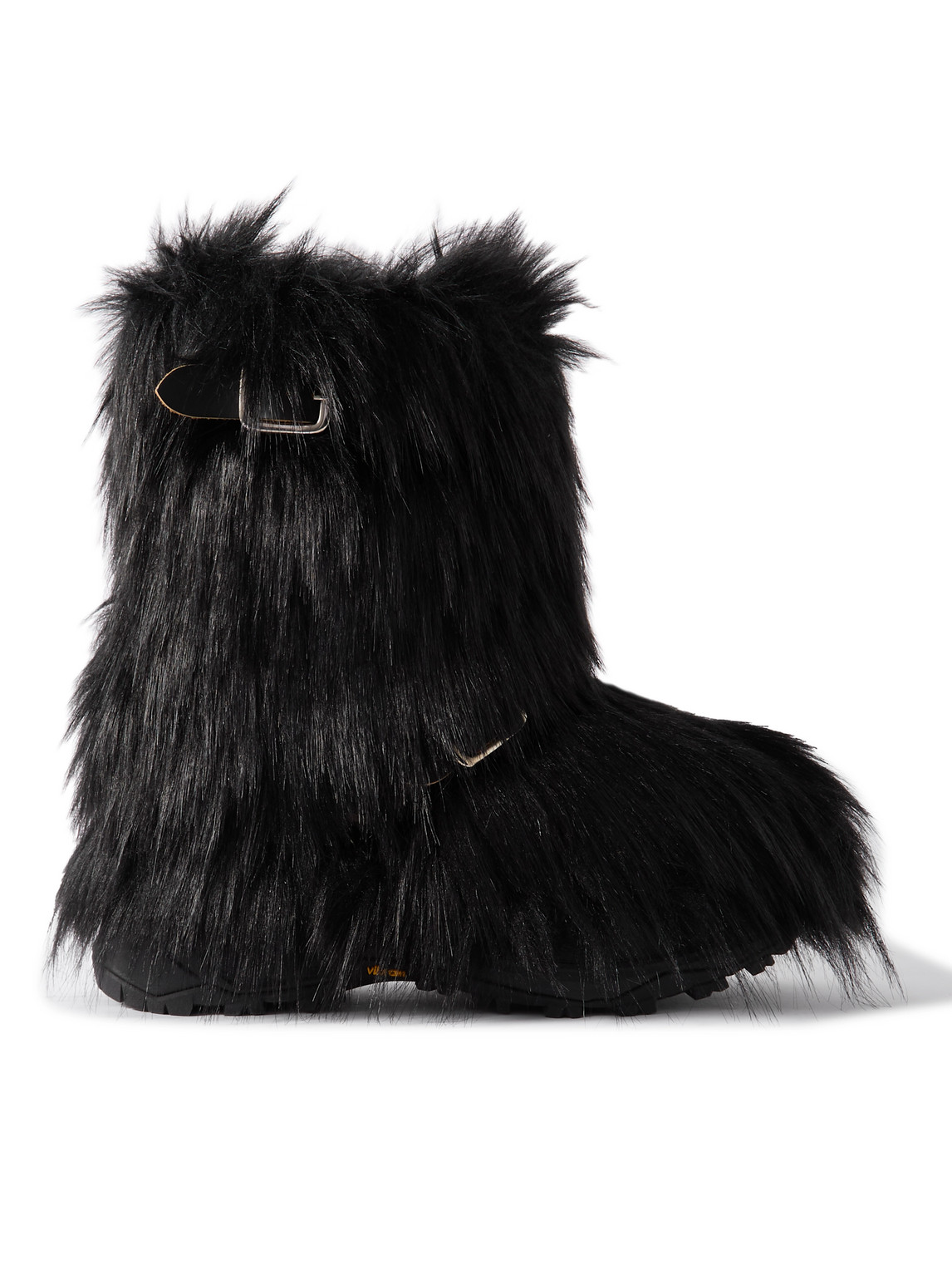Sacai - Faux Fur Biker Boots - Men - Black - EU 42