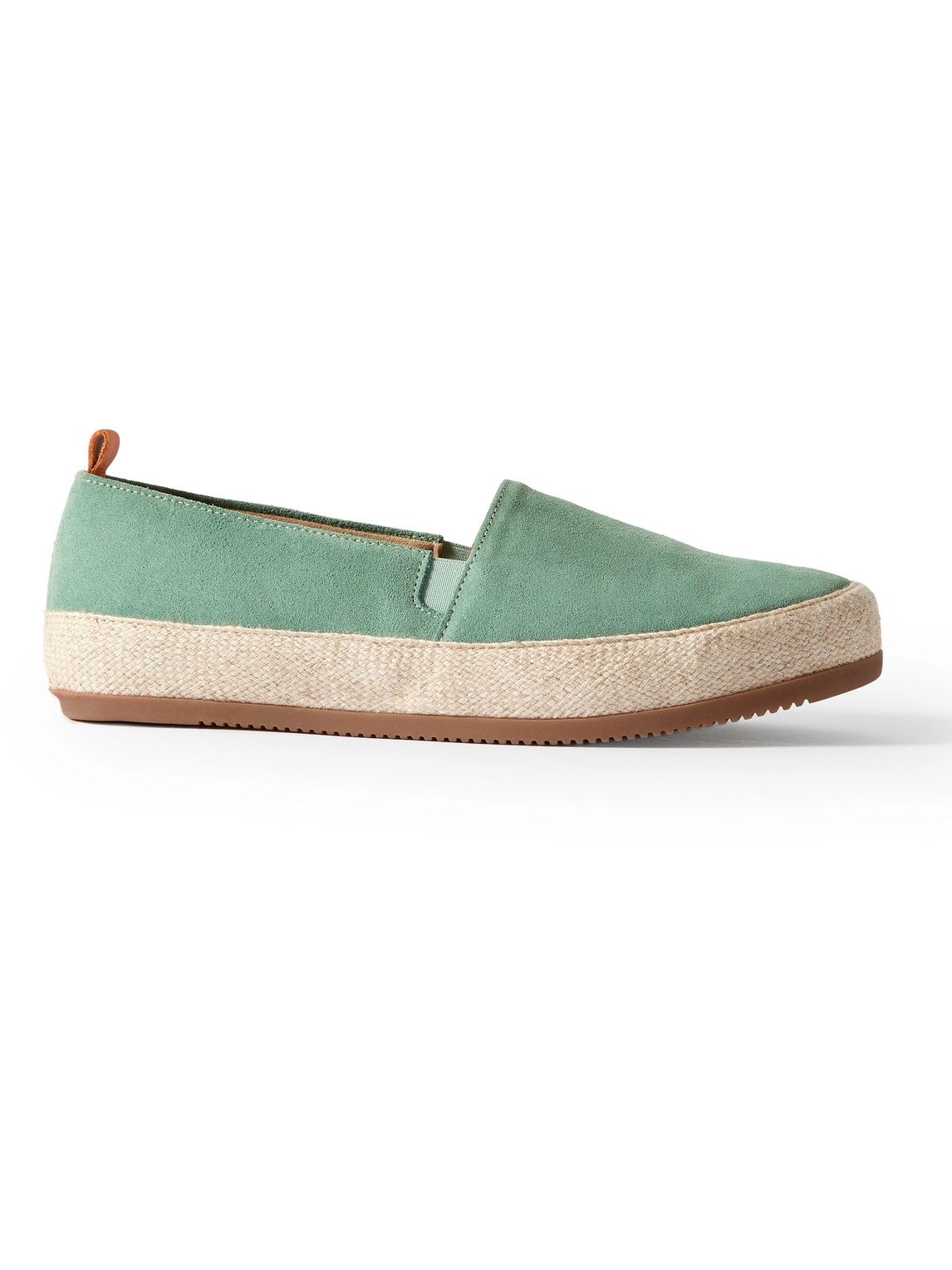 Mulo Suede Espadrilles In Green