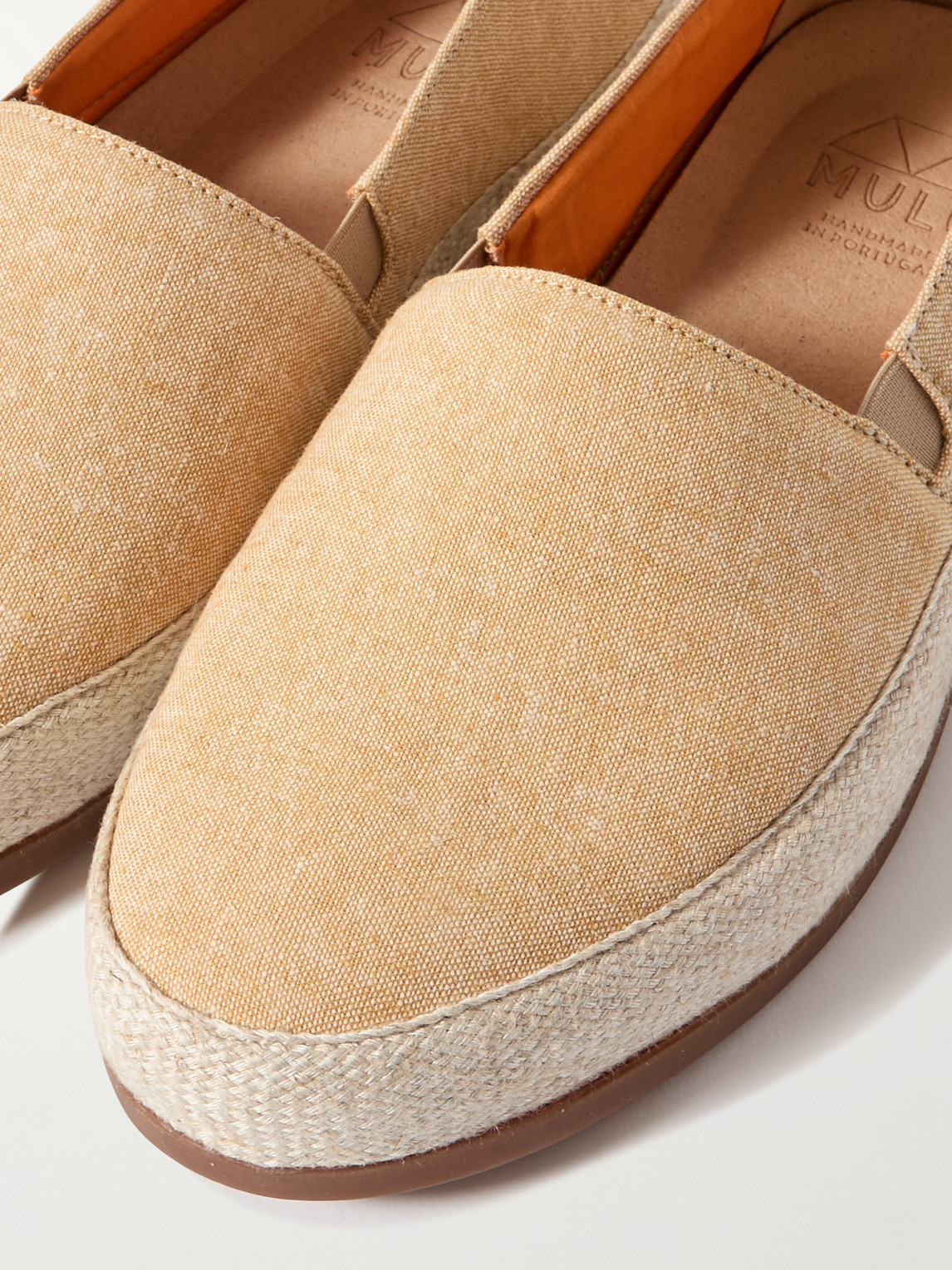 Shop Mulo Linen Espadrilles In Yellow