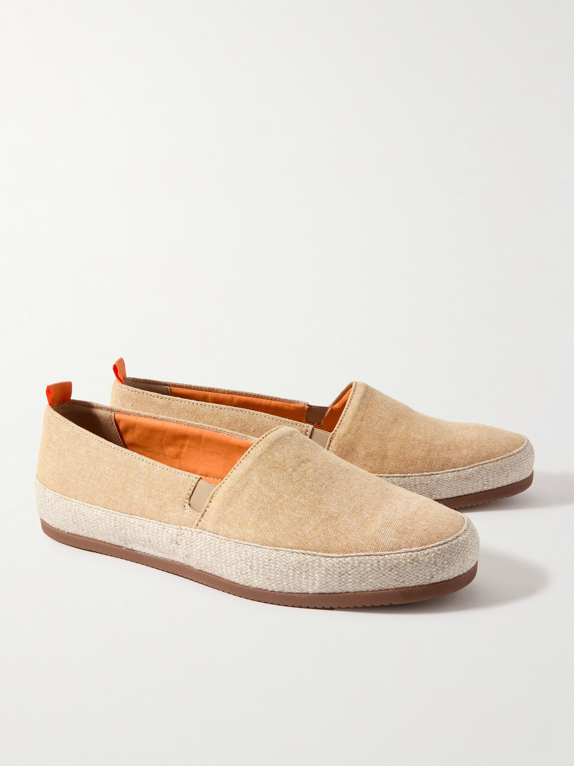 Shop Mulo Linen Espadrilles In Yellow