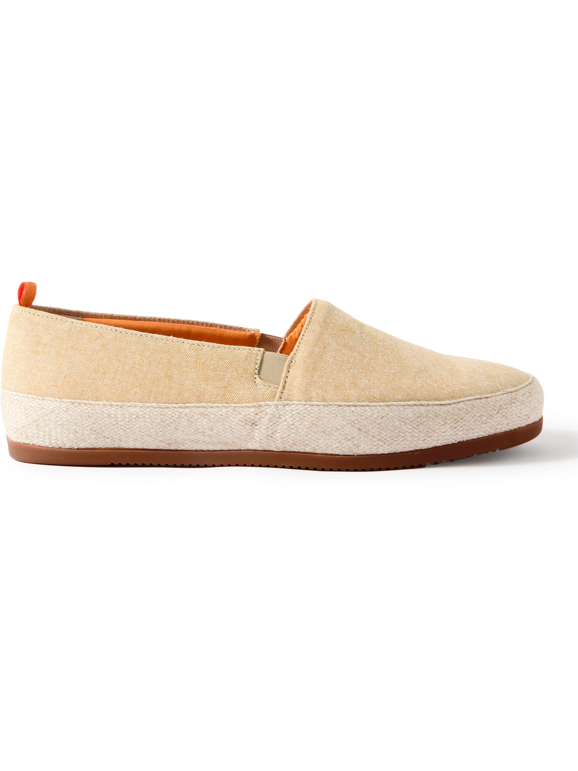 Mulo Linen Espadrilles In Yellow